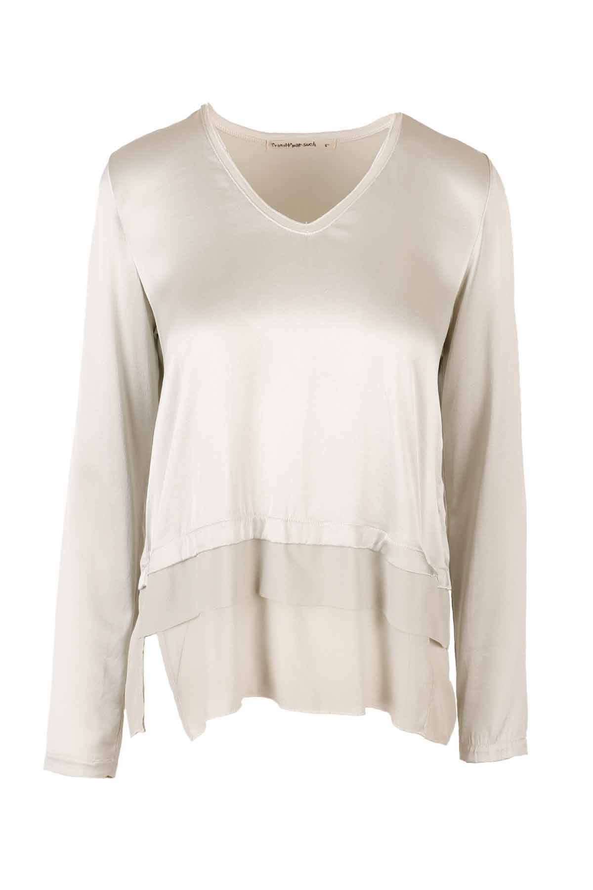 Transit V Yaka Stretch İpek Bluz-Libas Trendy Fashion Store