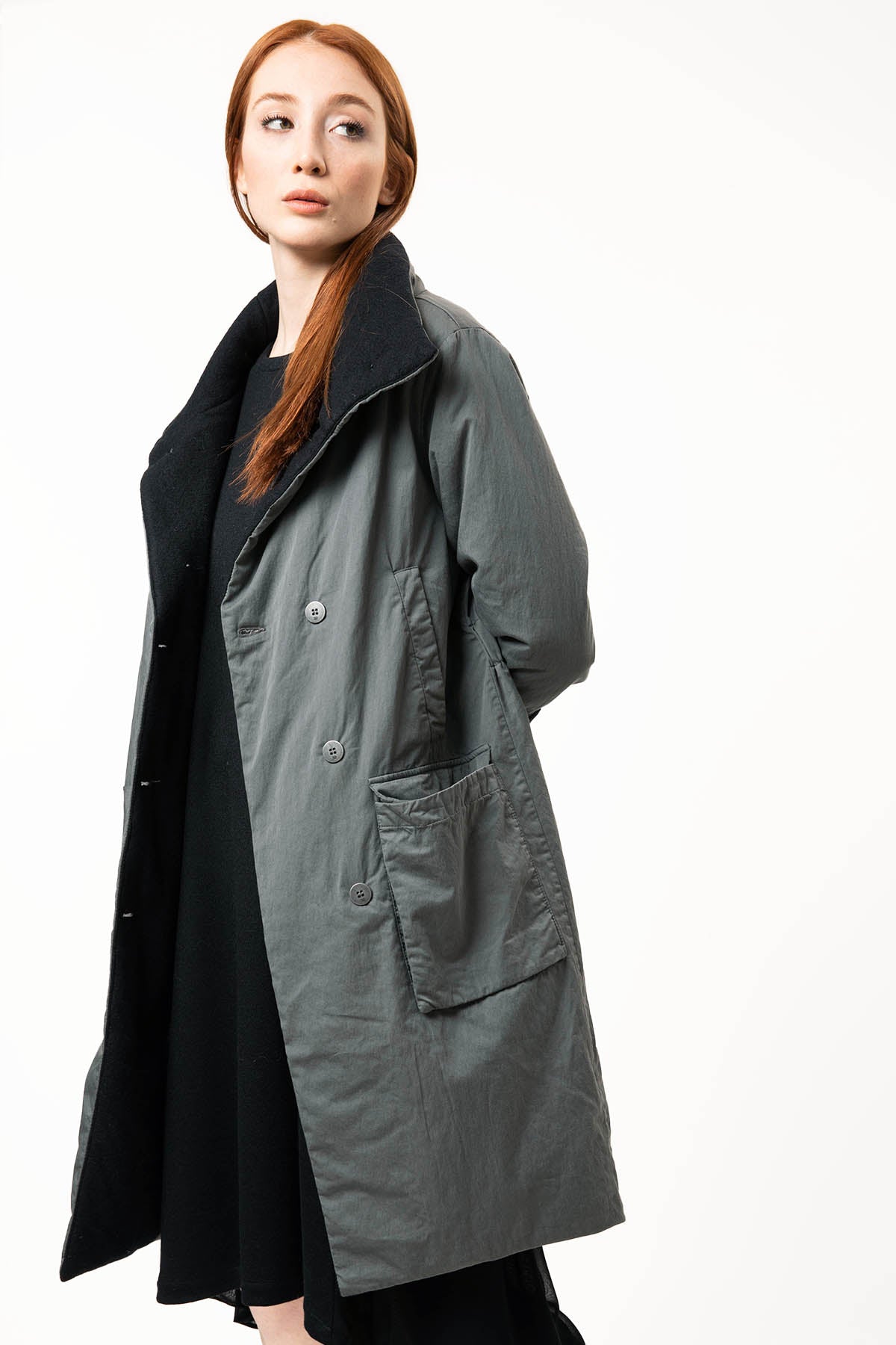 Transit Kapaklı Cep Belden Kemerli Mont-Libas Trendy Fashion Store