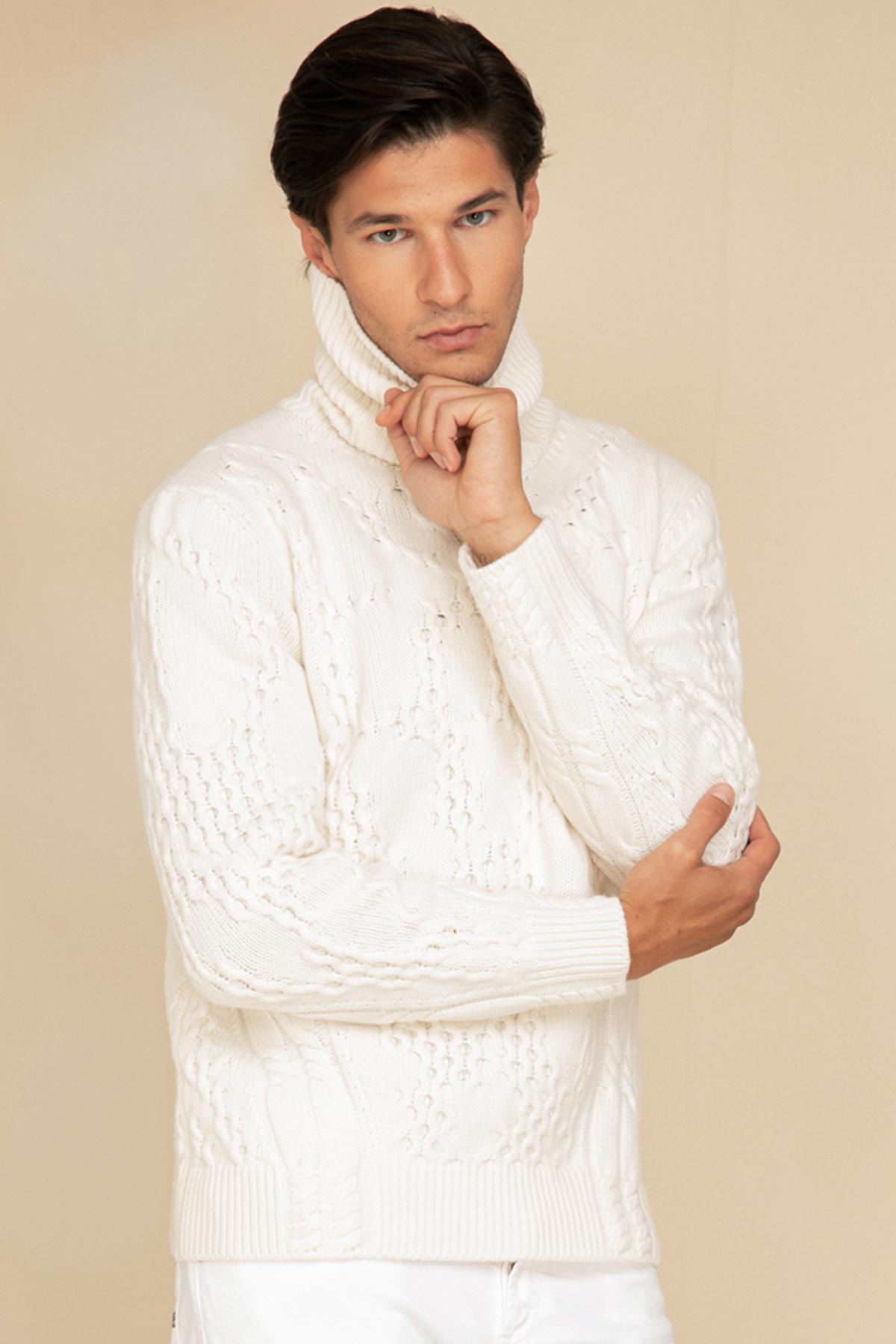 Dondup Balıkçı Yaka Saç Örgü Triko-Libas Trendy Fashion Store