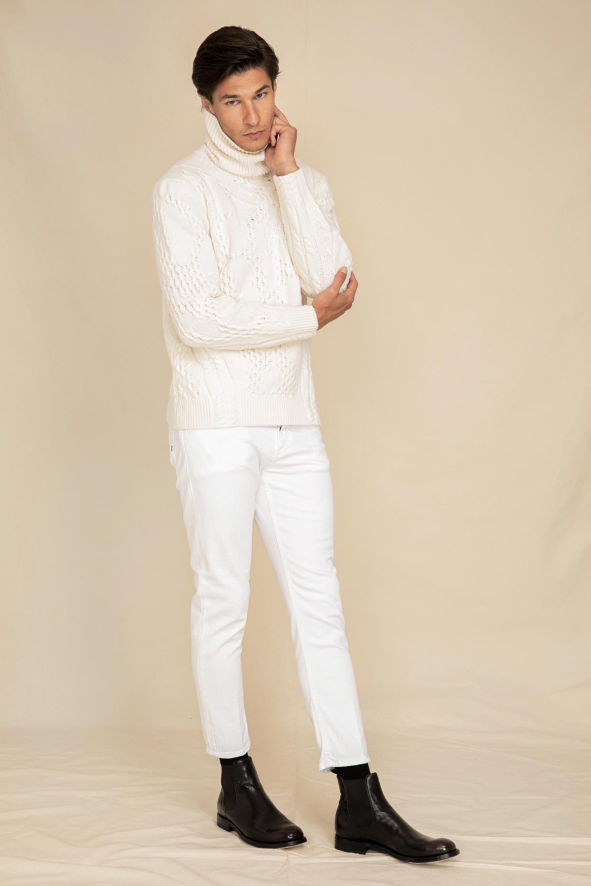 Dondup Balıkçı Yaka Saç Örgü Triko-Libas Trendy Fashion Store