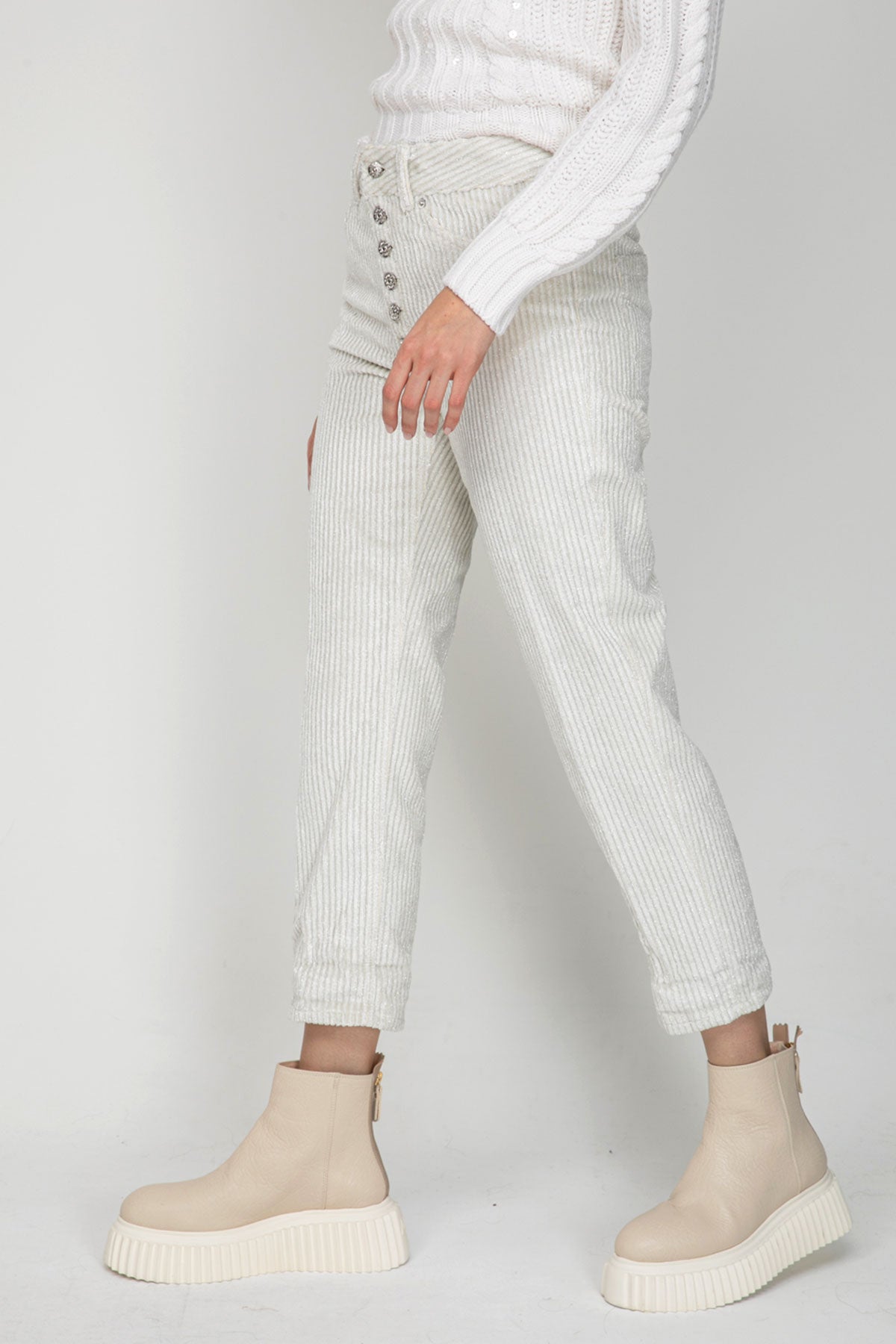 Dondup Loose Fit Fitilli Kadife Pantolon-Libas Trendy Fashion Store