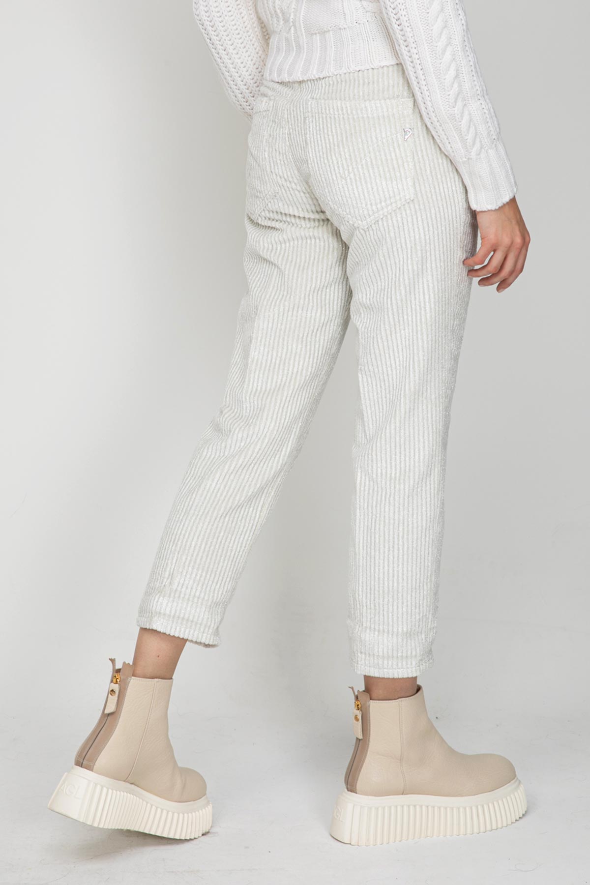 Dondup Loose Fit Fitilli Kadife Pantolon-Libas Trendy Fashion Store