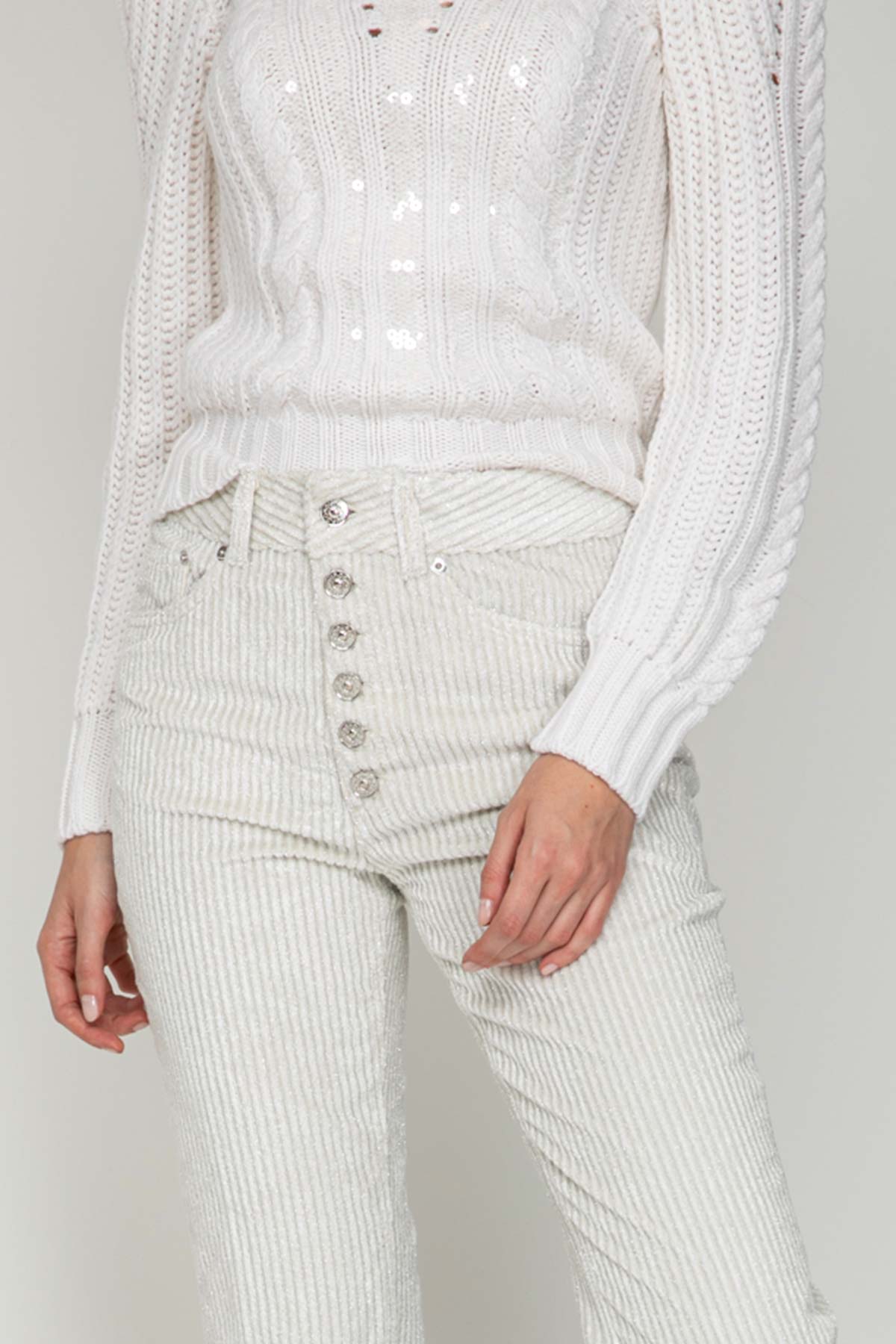 Dondup Loose Fit Fitilli Kadife Pantolon-Libas Trendy Fashion Store