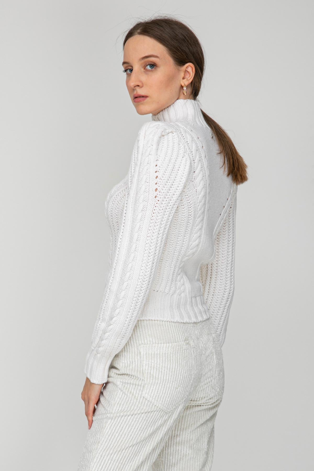 Dondup Balıkçı Yaka Saç Örgü Triko-Libas Trendy Fashion Store