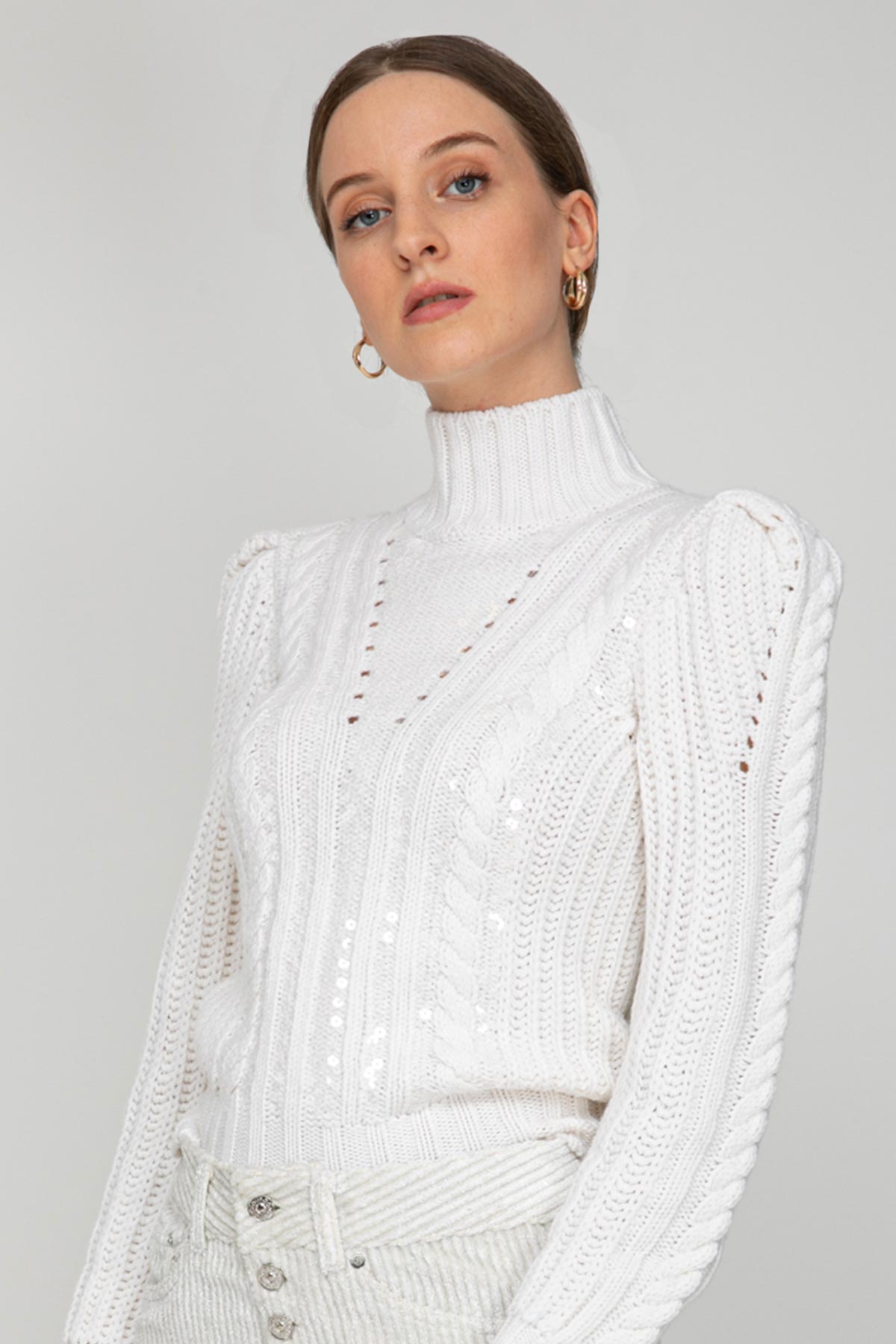 Dondup Balıkçı Yaka Saç Örgü Triko-Libas Trendy Fashion Store