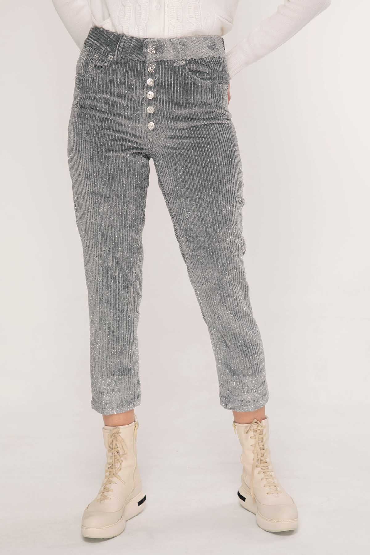 Dondup Loose Fit Fitilli Kadife Pantolon-Libas Trendy Fashion Store