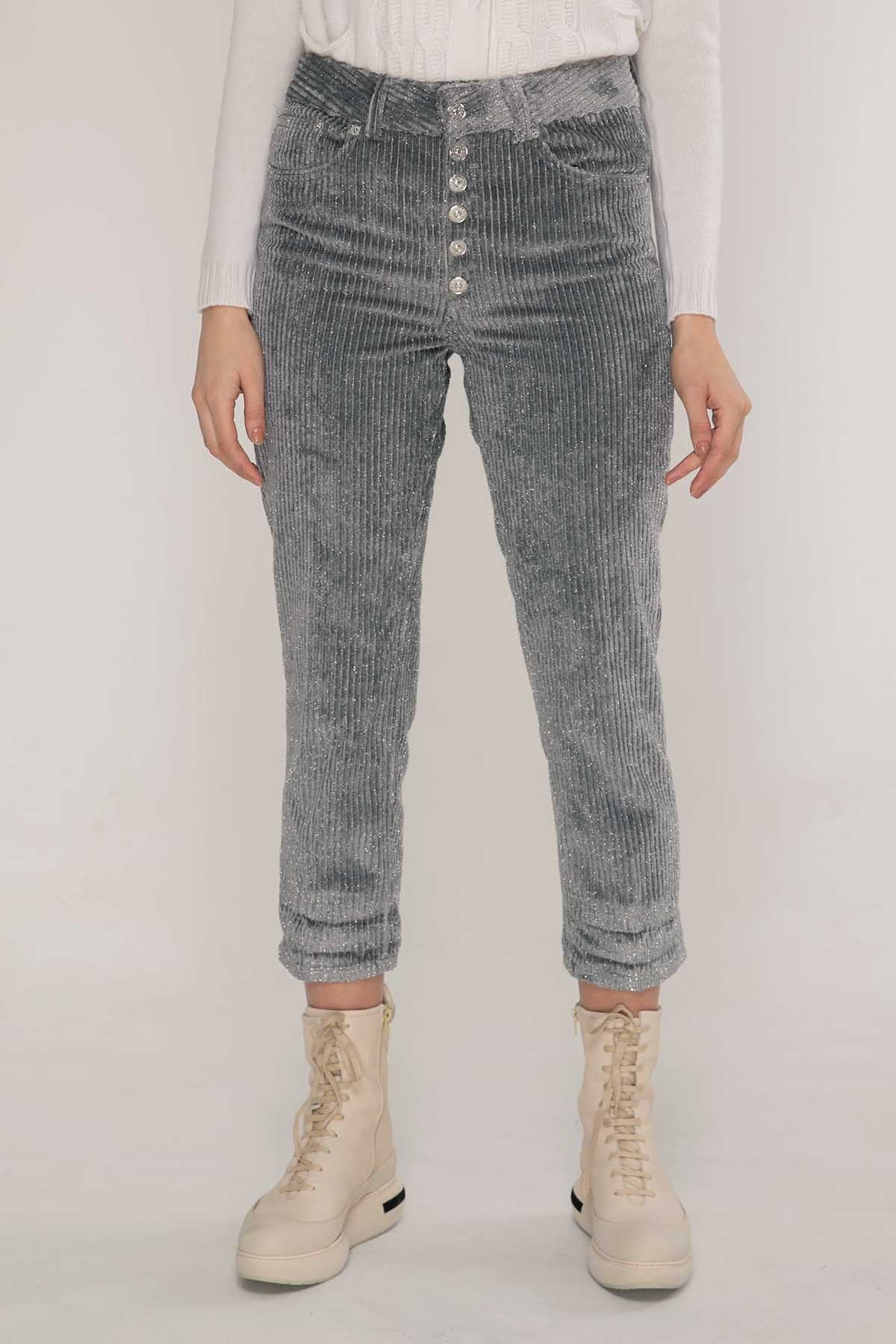 Dondup Loose Fit Fitilli Kadife Pantolon-Libas Trendy Fashion Store