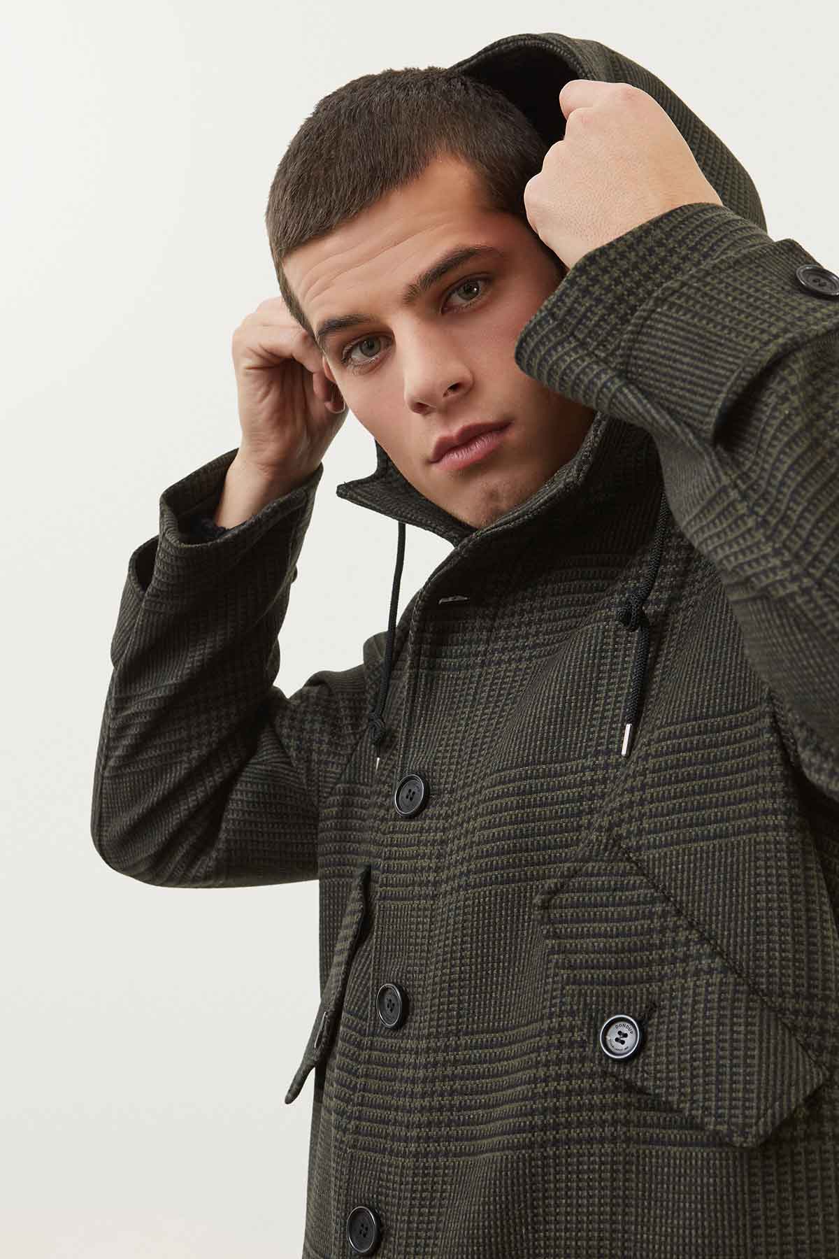 Dondup Ekoseli Kaban-Libas Trendy Fashion Store