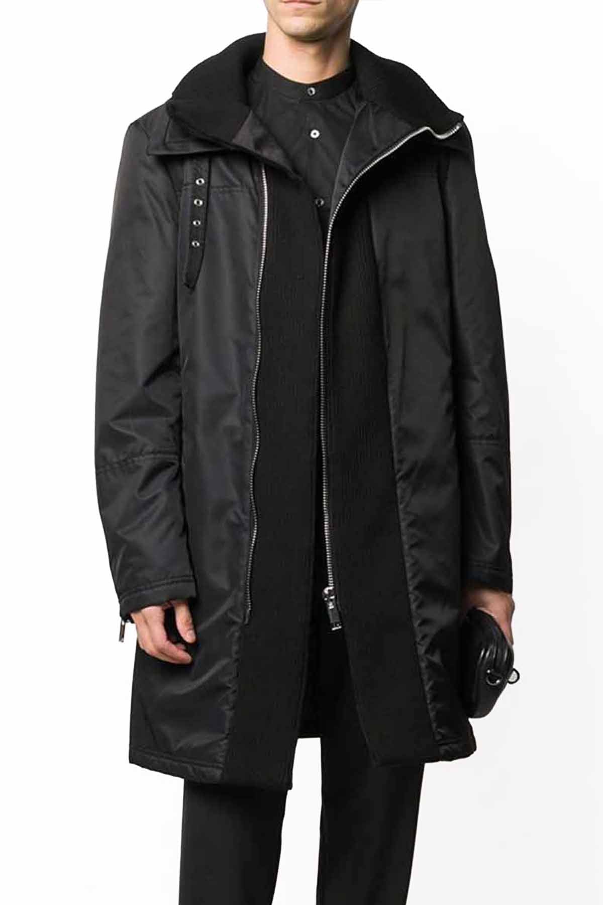 Les Hommes Triko Yaka ve Pat Detaylı Kaban-Libas Trendy Fashion Store