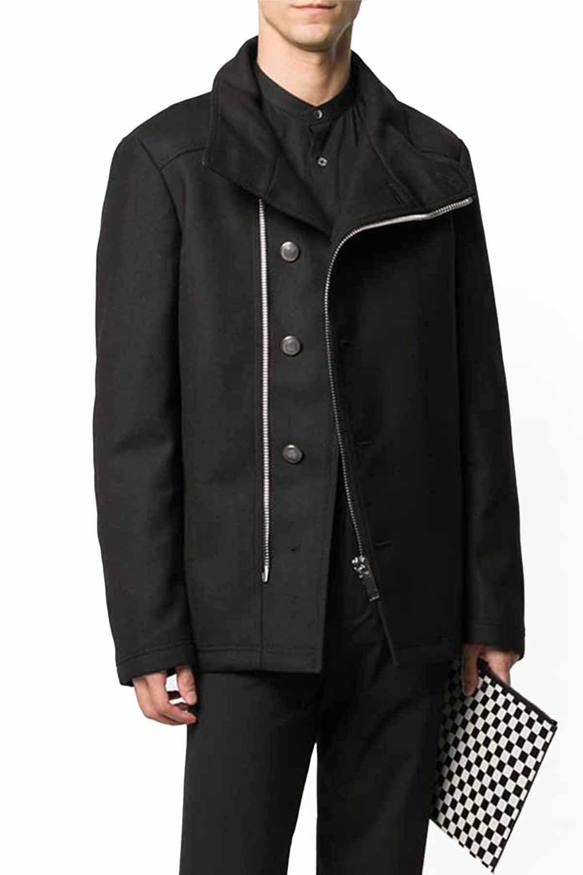 Les Hommes Deri Yaka Kaban-Libas Trendy Fashion Store