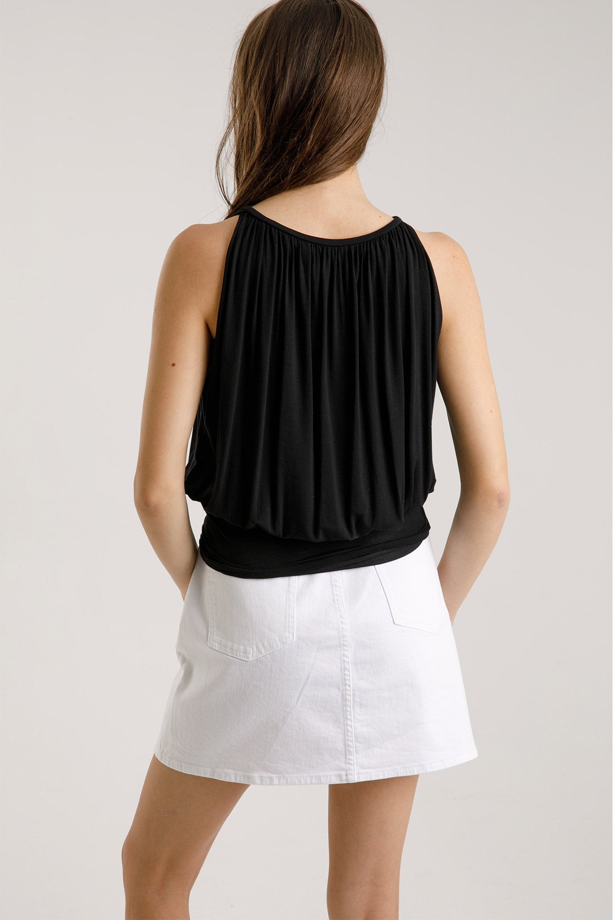 Majestic Bele Oturan Pileli Bluz-Libas Trendy Fashion Store