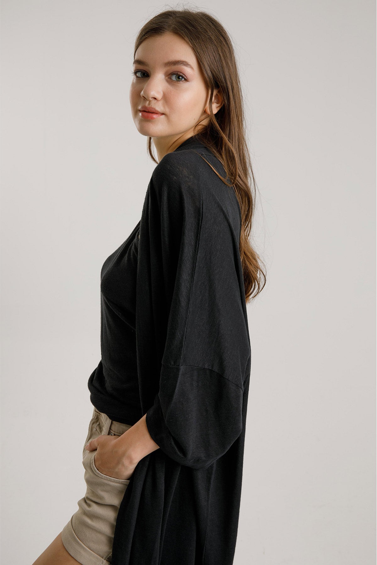 Majestic Şal Yaka Keten Ceket-Libas Trendy Fashion Store