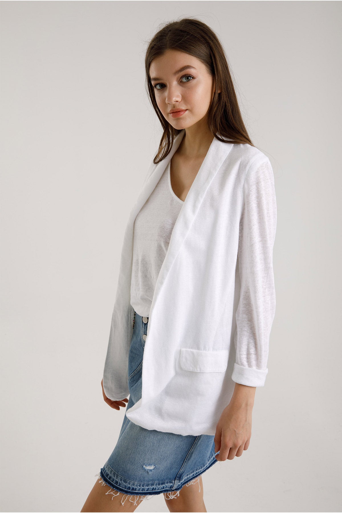 Majestic Keten Ceket-Libas Trendy Fashion Store