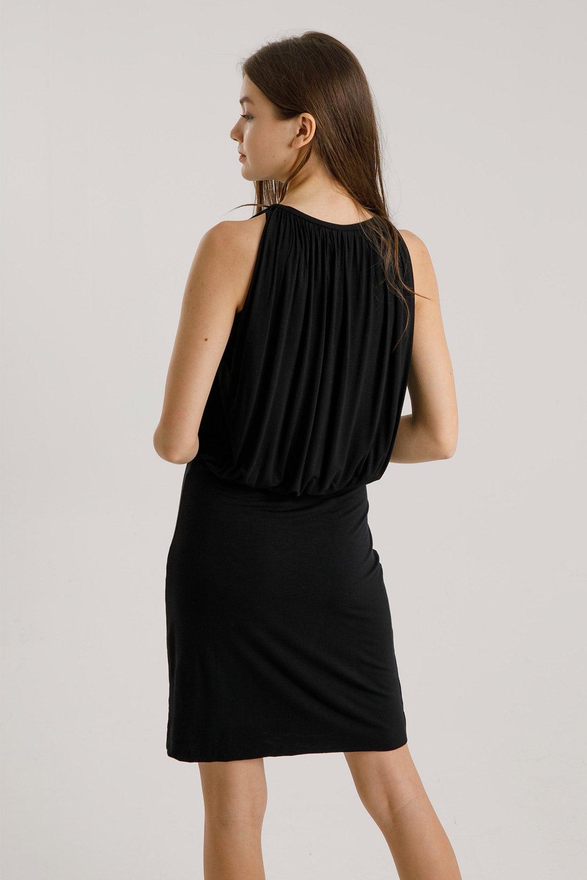 Majestic Beli Lastikli Elbise-Libas Trendy Fashion Store