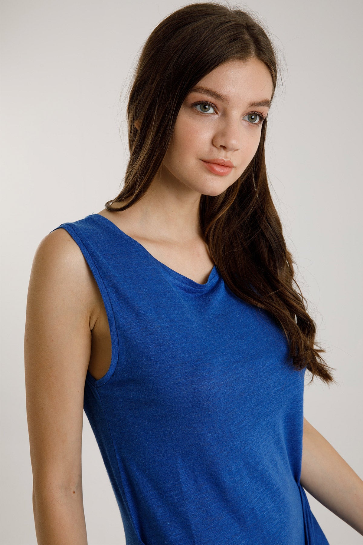 Majestic İpek Karışımlı Keten Elbise-Libas Trendy Fashion Store