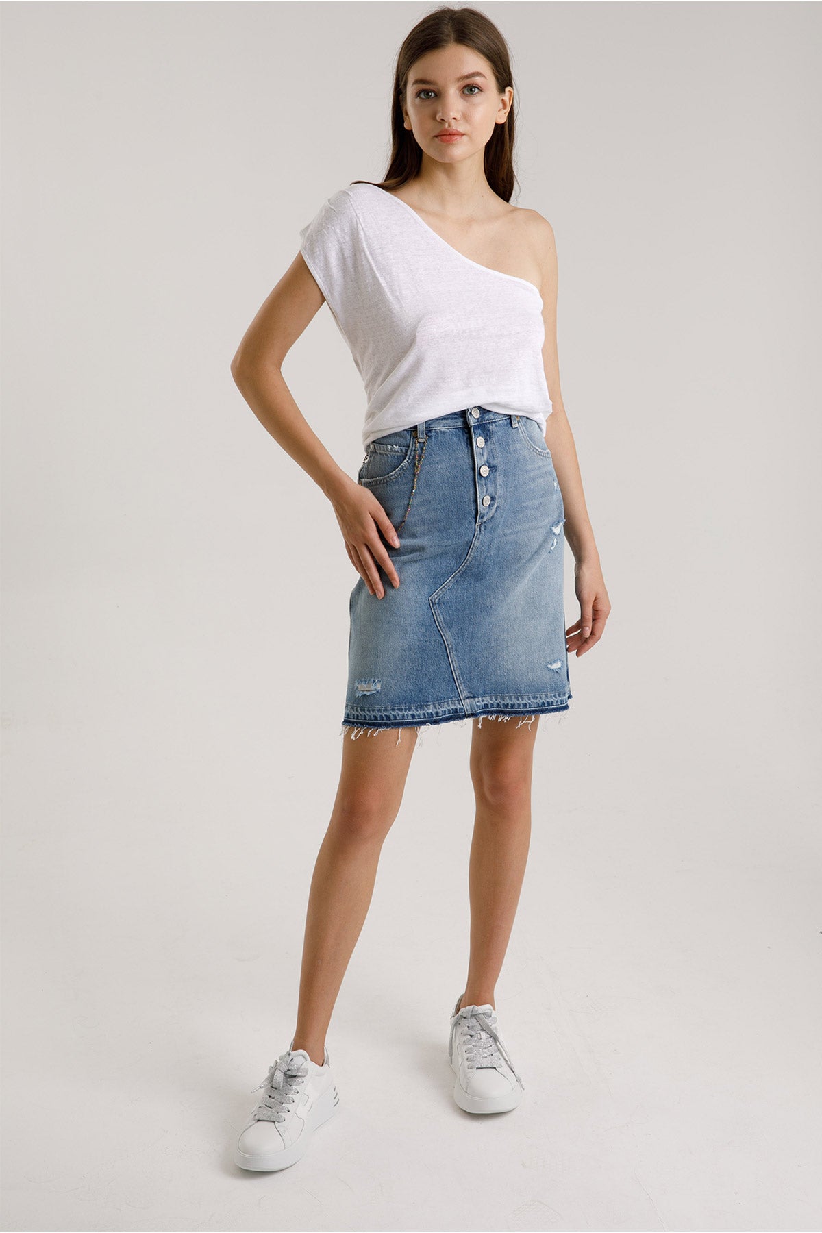 Majestic Tek Omuz Keten Bluz-Libas Trendy Fashion Store