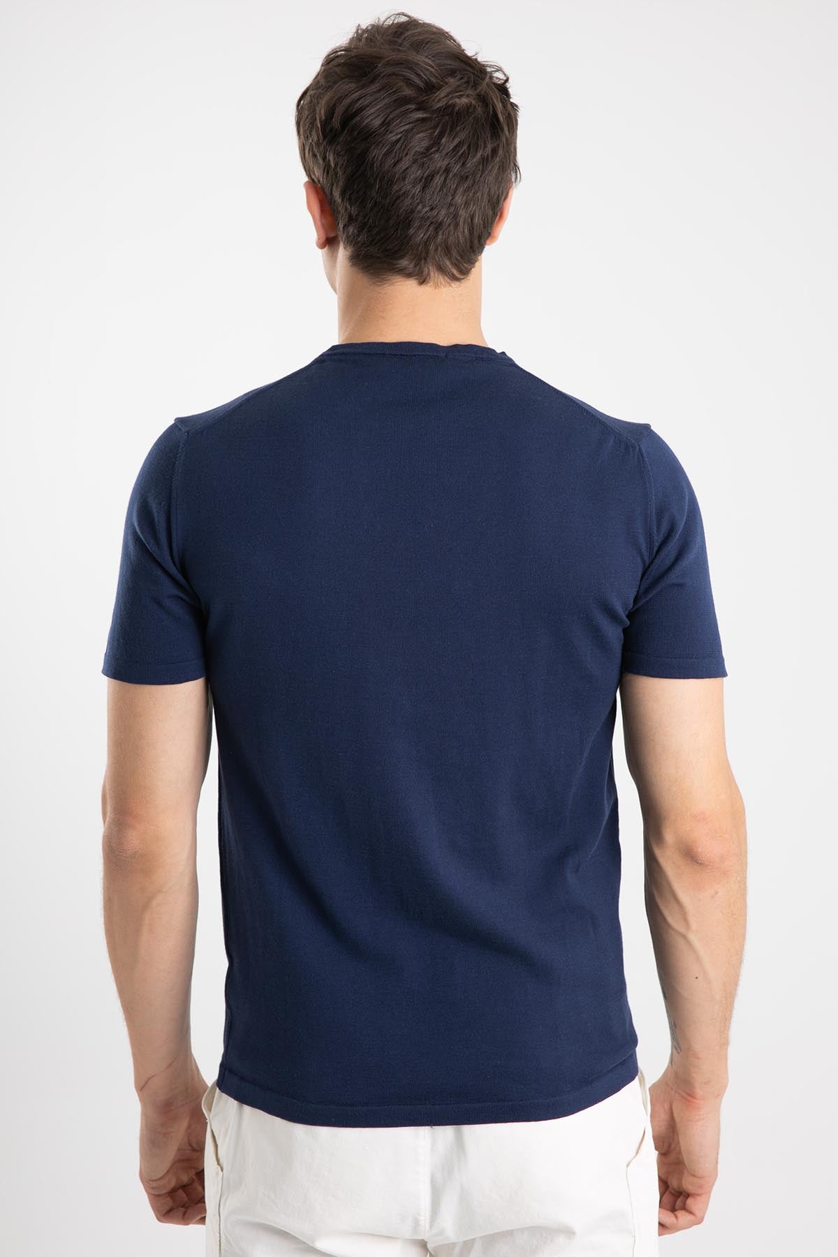 Manifattura Yuvarlak Yaka Kısa Kollu T-shirt-Libas Trendy Fashion Store