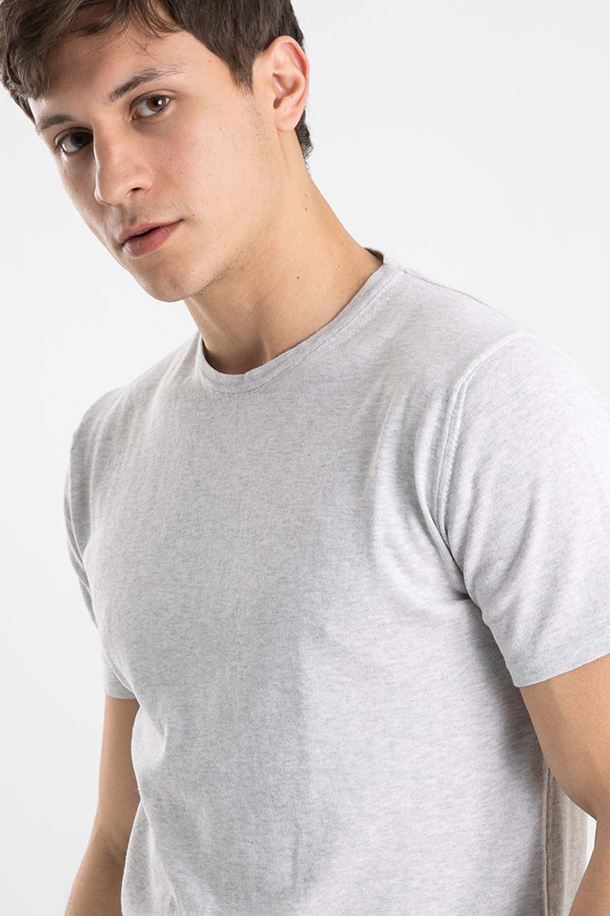 Manifattura Yuvarlak Yaka Kısa Kollu T-shirt-Libas Trendy Fashion Store