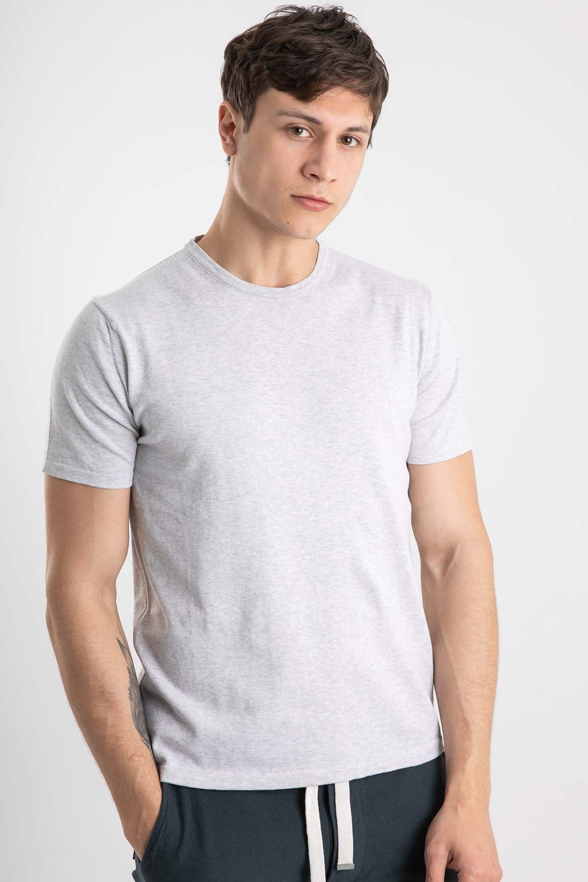 Manifattura Yuvarlak Yaka Kısa Kollu T-shirt-Libas Trendy Fashion Store