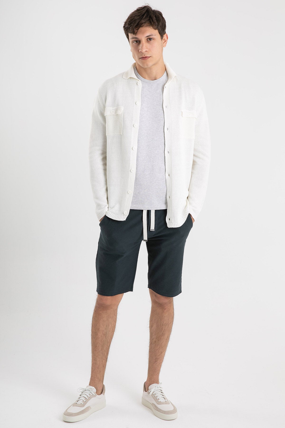 Manifattura Yuvarlak Yaka Kısa Kollu T-shirt-Libas Trendy Fashion Store