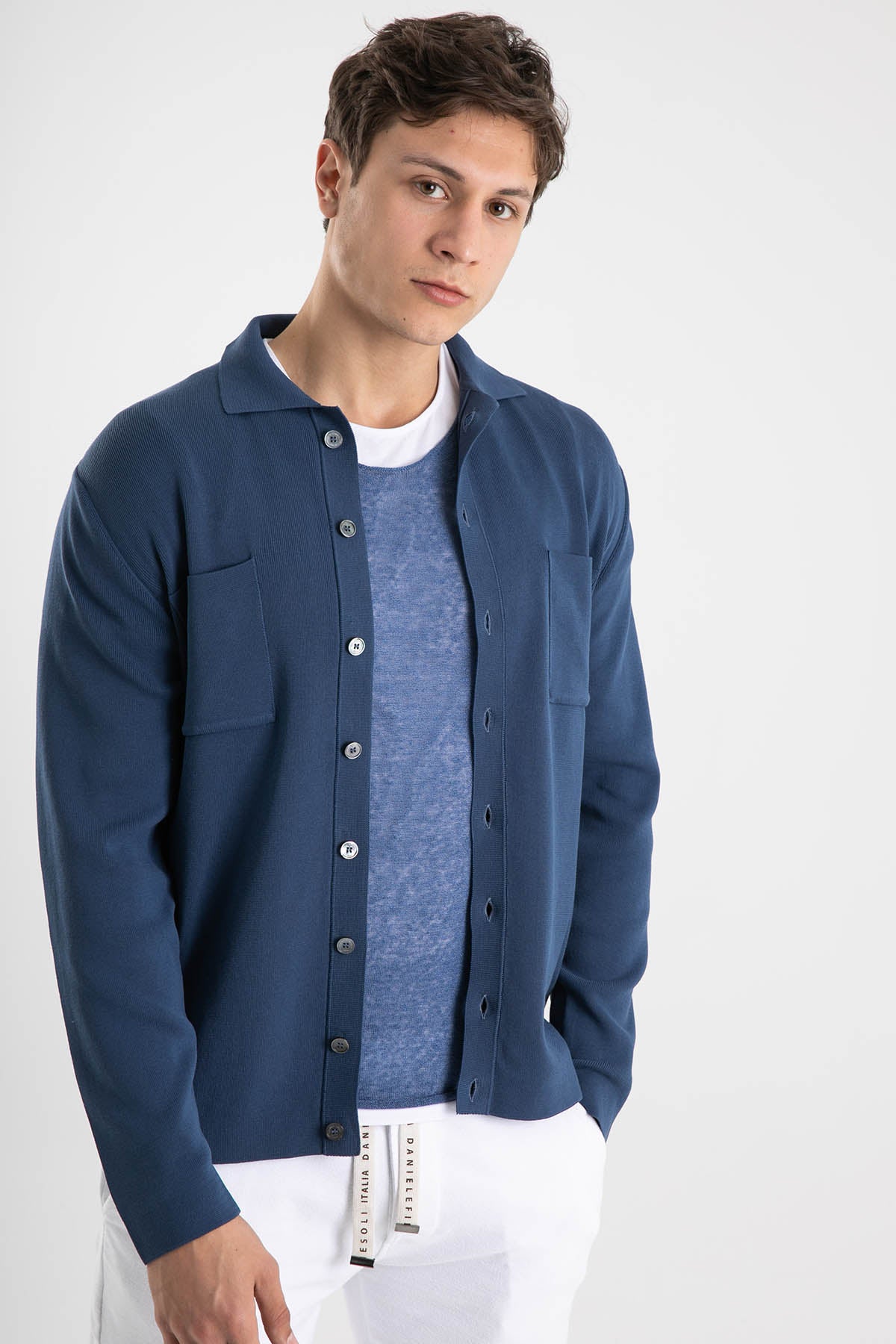 Manifattura Cep Detaylı Triko Ceket-Libas Trendy Fashion Store