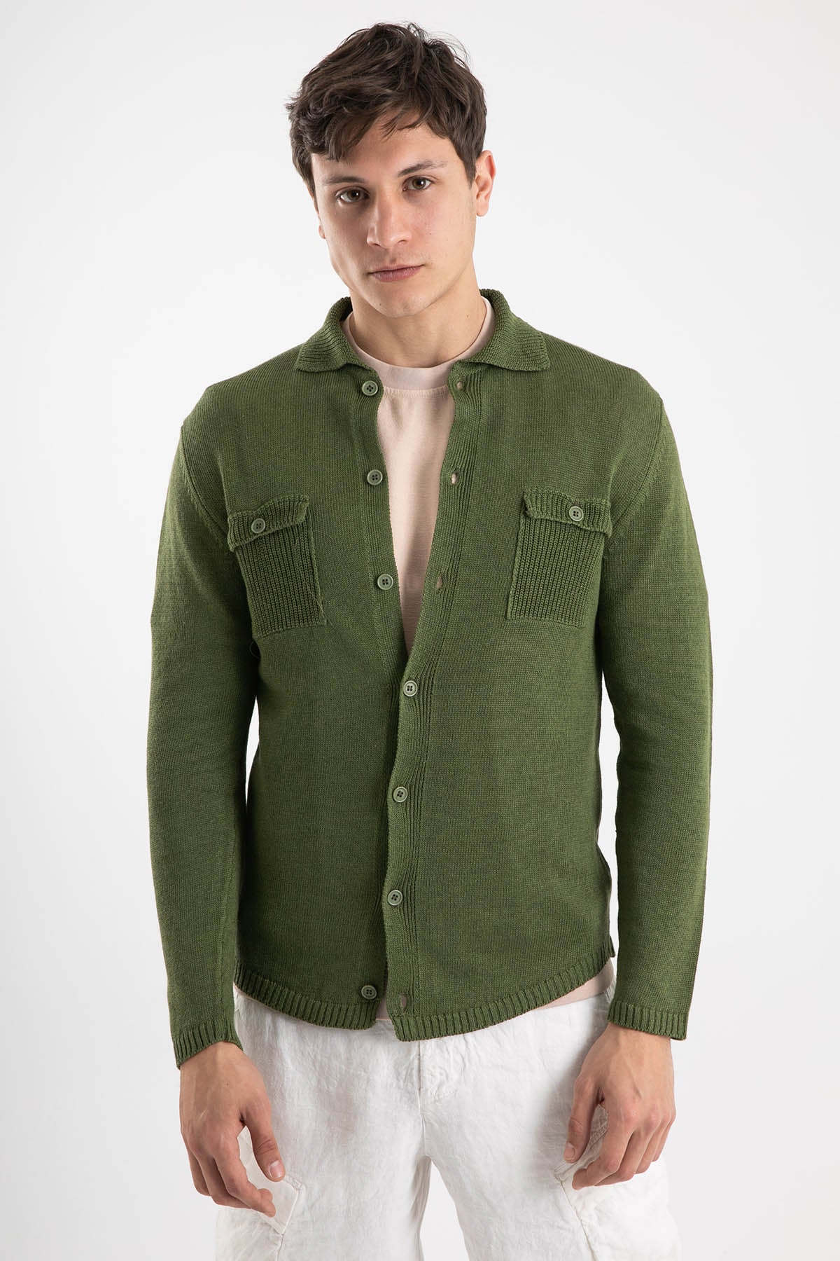 Manifattura Fransız Yaka Keten Triko Ceket-Libas Trendy Fashion Store