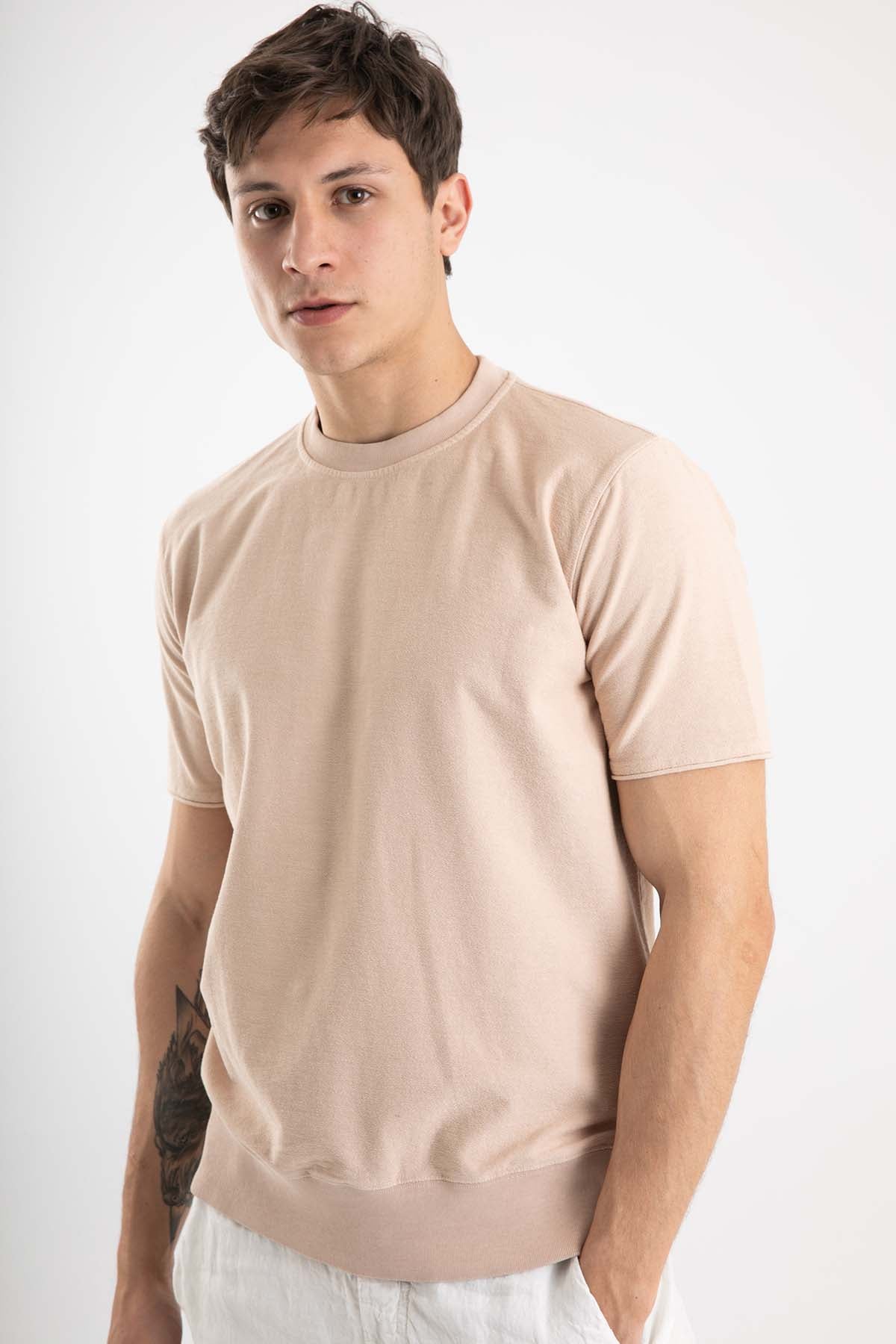 Manifattura Kalın Ribanalı Geniş Kesim T-shirt-Libas Trendy Fashion Store