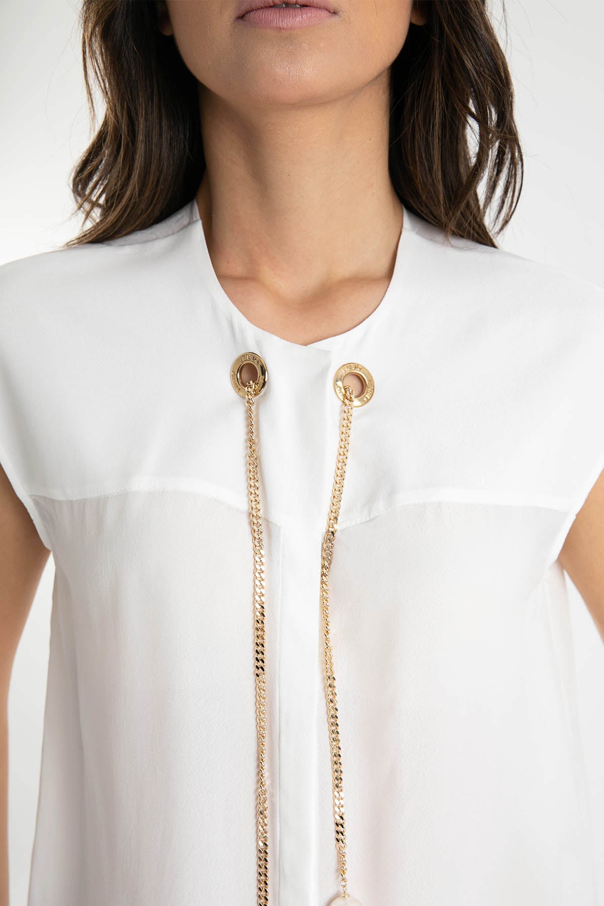 Liu Jo Zincir Yaka Aksesuarlı Gömlek-Libas Trendy Fashion Store