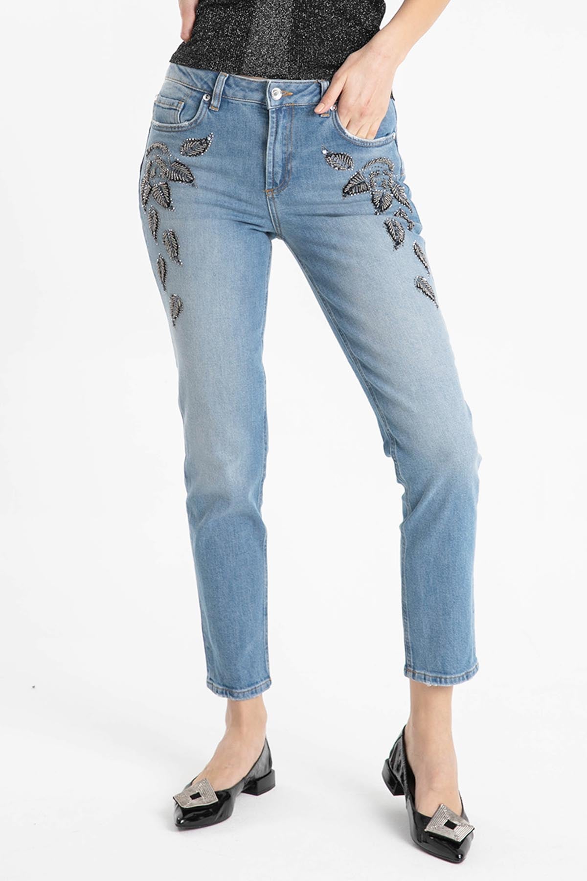 Liu Jo Metal Aksesuarlı Slim Leg Fit Jeans-Libas Trendy Fashion Store