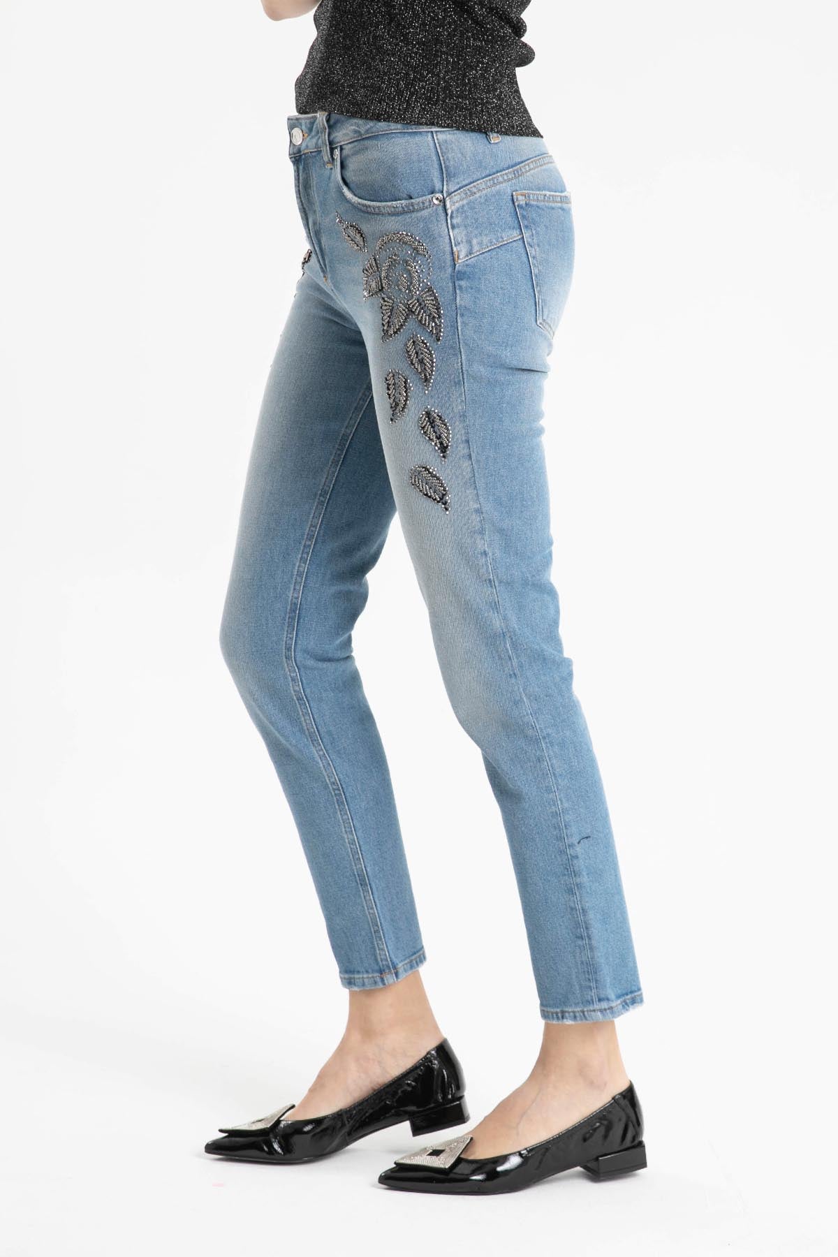 Liu Jo Metal Aksesuarlı Slim Leg Fit Jeans-Libas Trendy Fashion Store