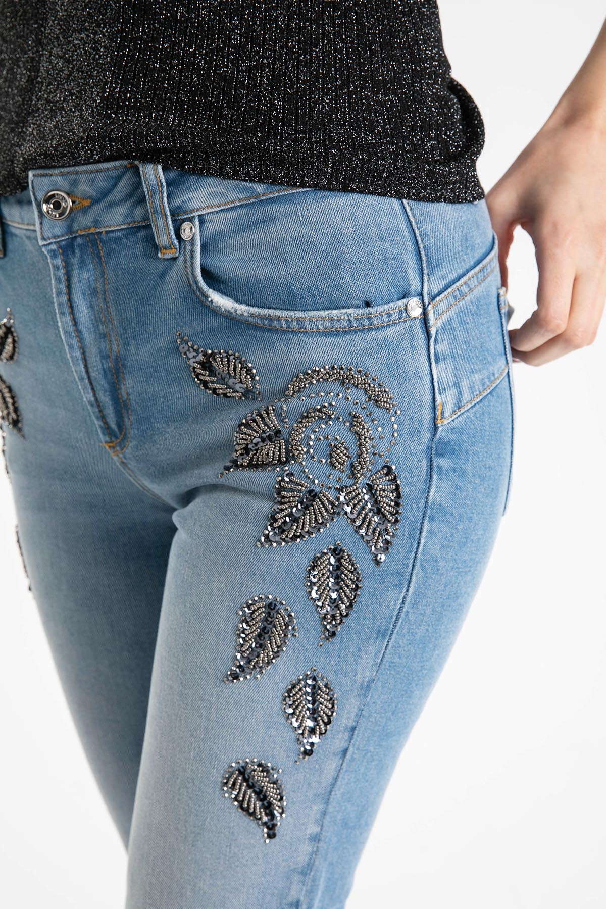 Liu Jo Metal Aksesuarlı Slim Leg Fit Jeans-Libas Trendy Fashion Store
