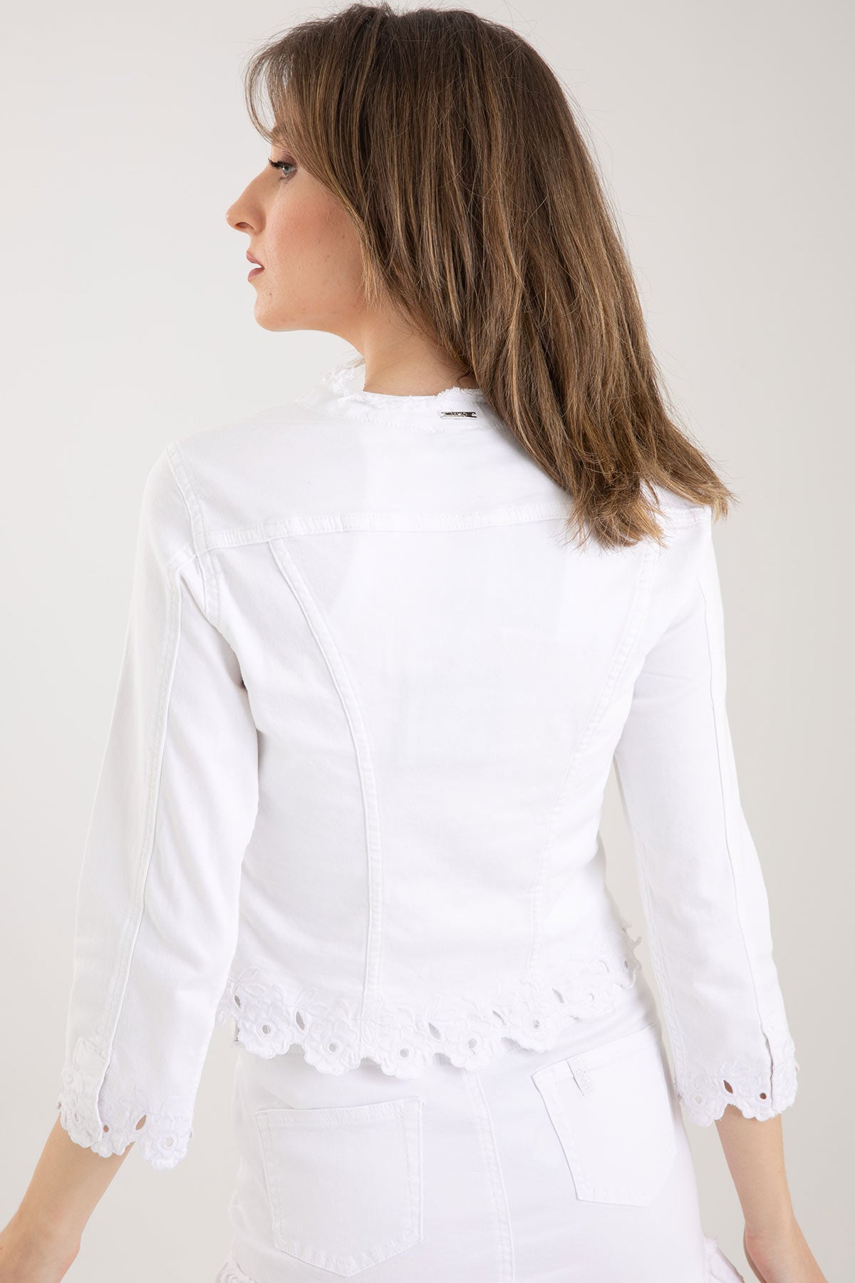 Liu Jo Fito İşlemeli Streç Denim Ceket-Libas Trendy Fashion Store