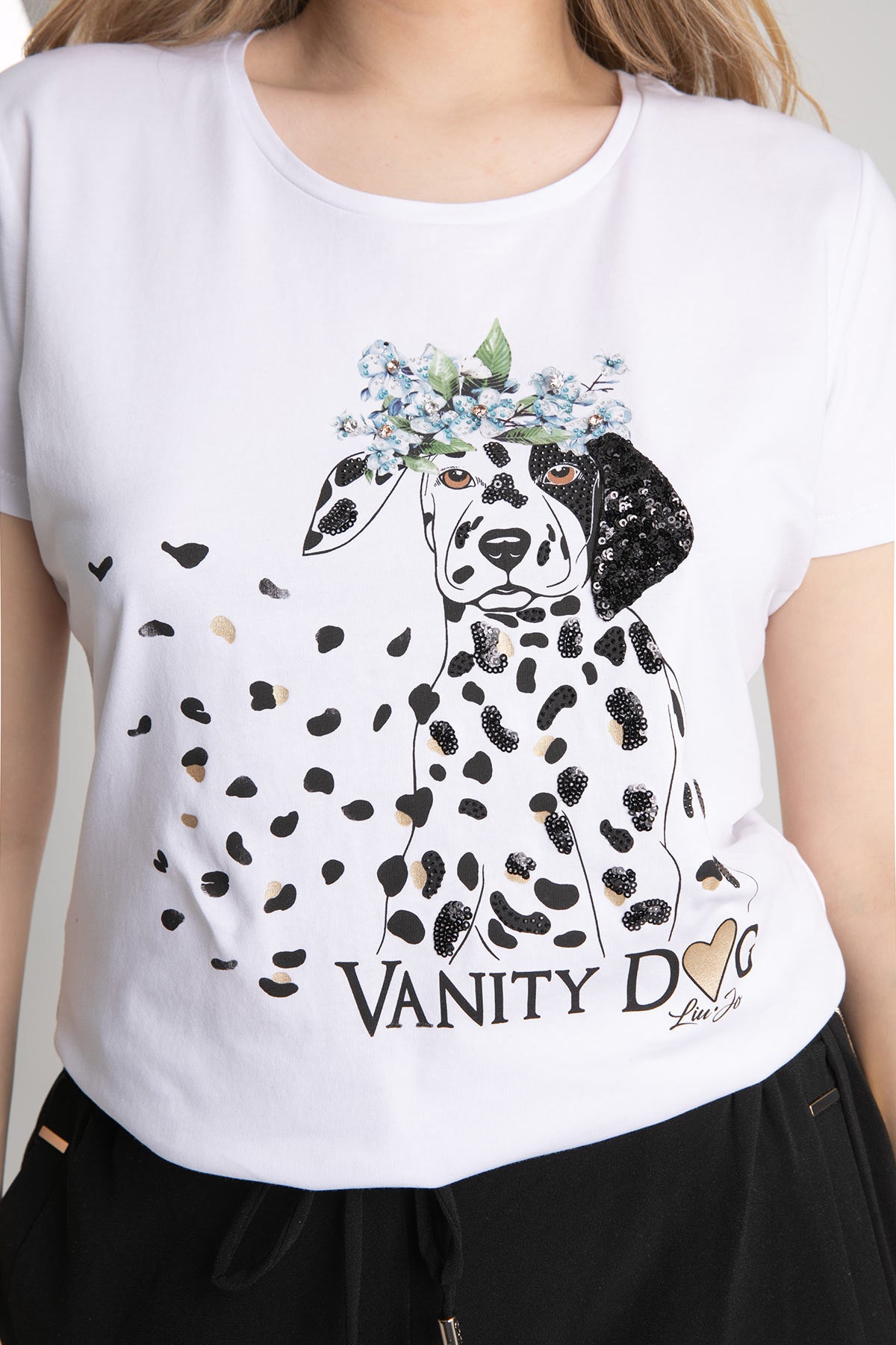 Liu Jo Köpek Temalı T-shirt-Libas Trendy Fashion Store