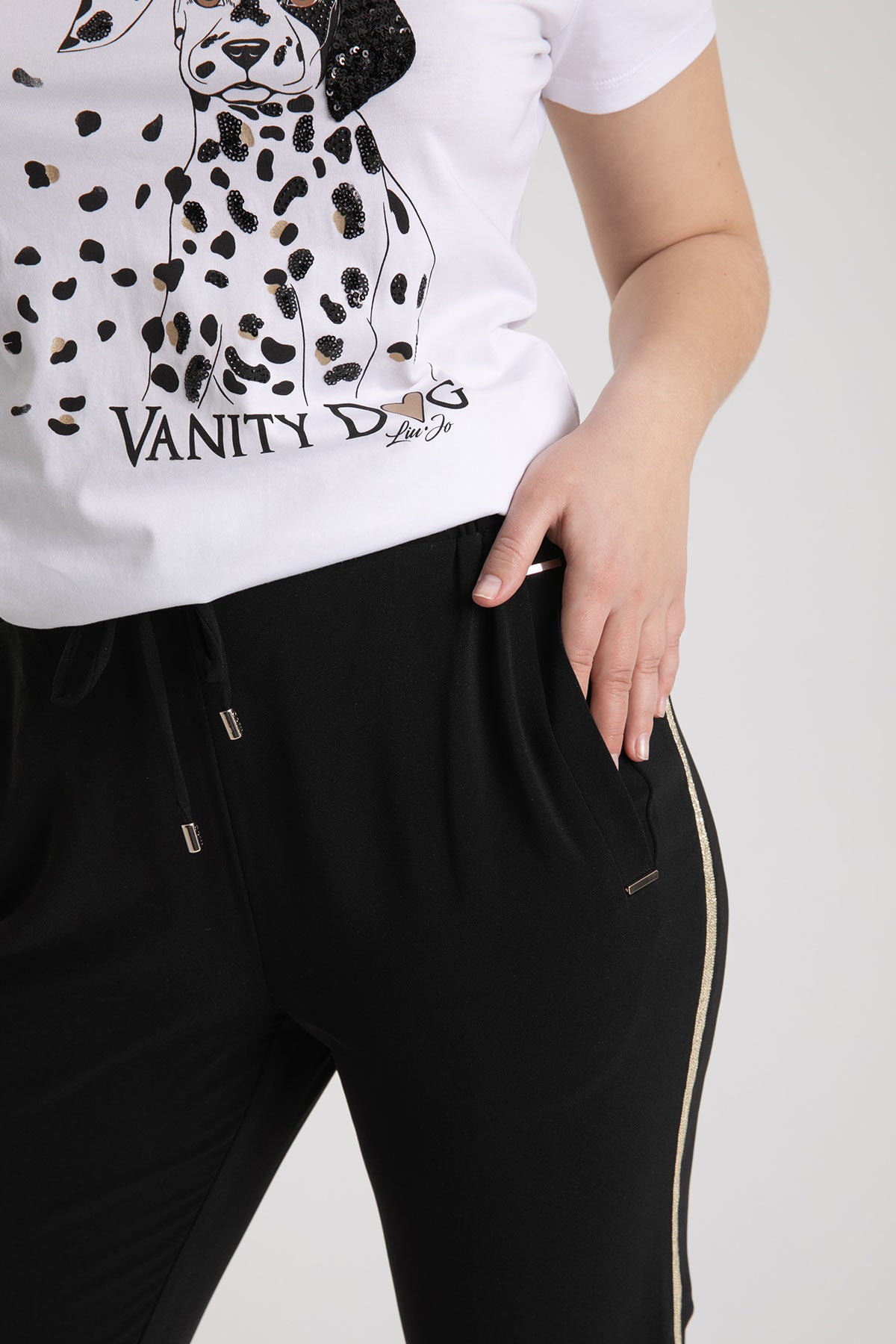 Liu Jo Gold Şeritli Eşofman Altı-Libas Trendy Fashion Store