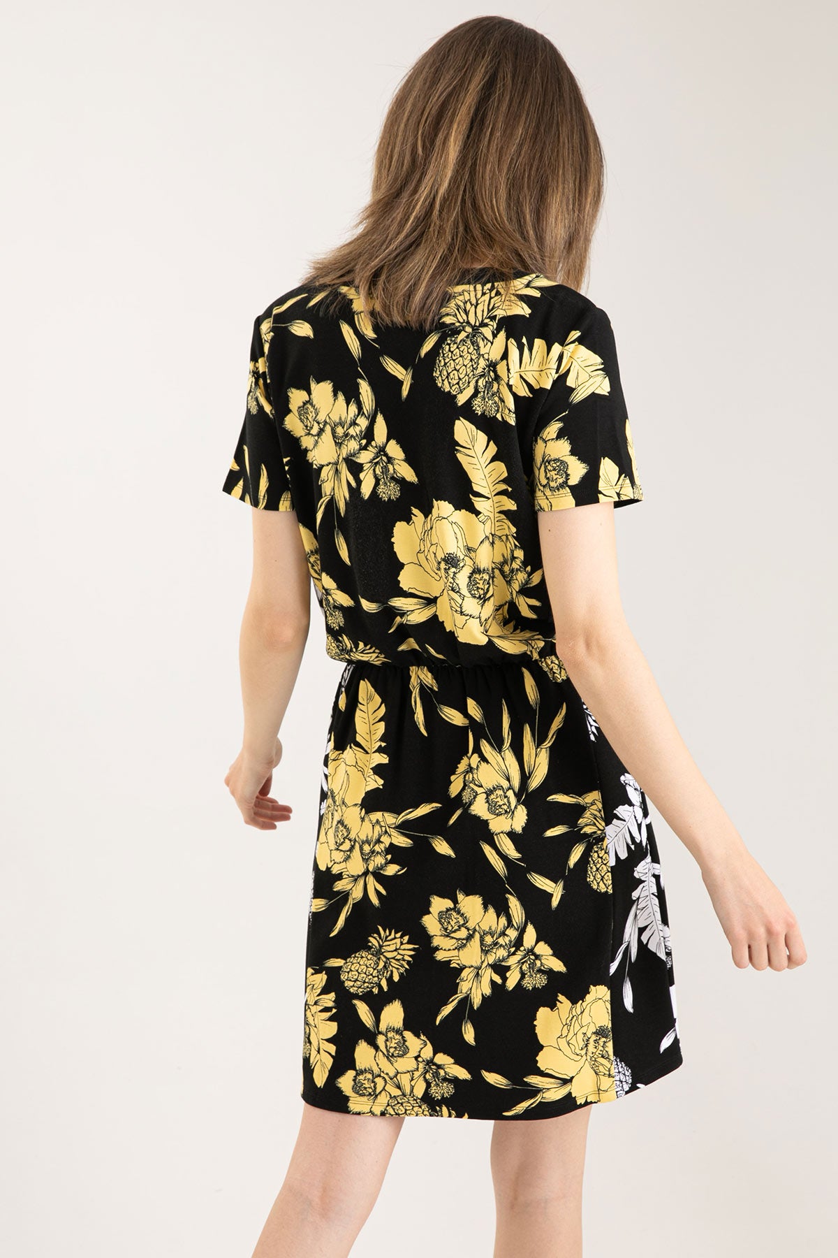 Liu Jo Diz Üstü V Yaka Çiçek Desenli Elbise-Libas Trendy Fashion Store