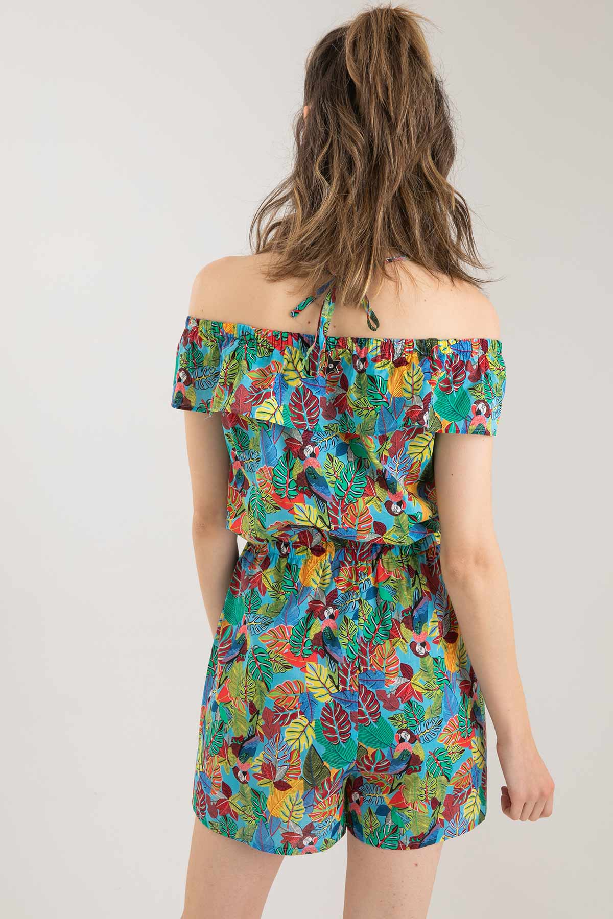 Liu Jo Tropik Desenli Straplez Elbise-Libas Trendy Fashion Store