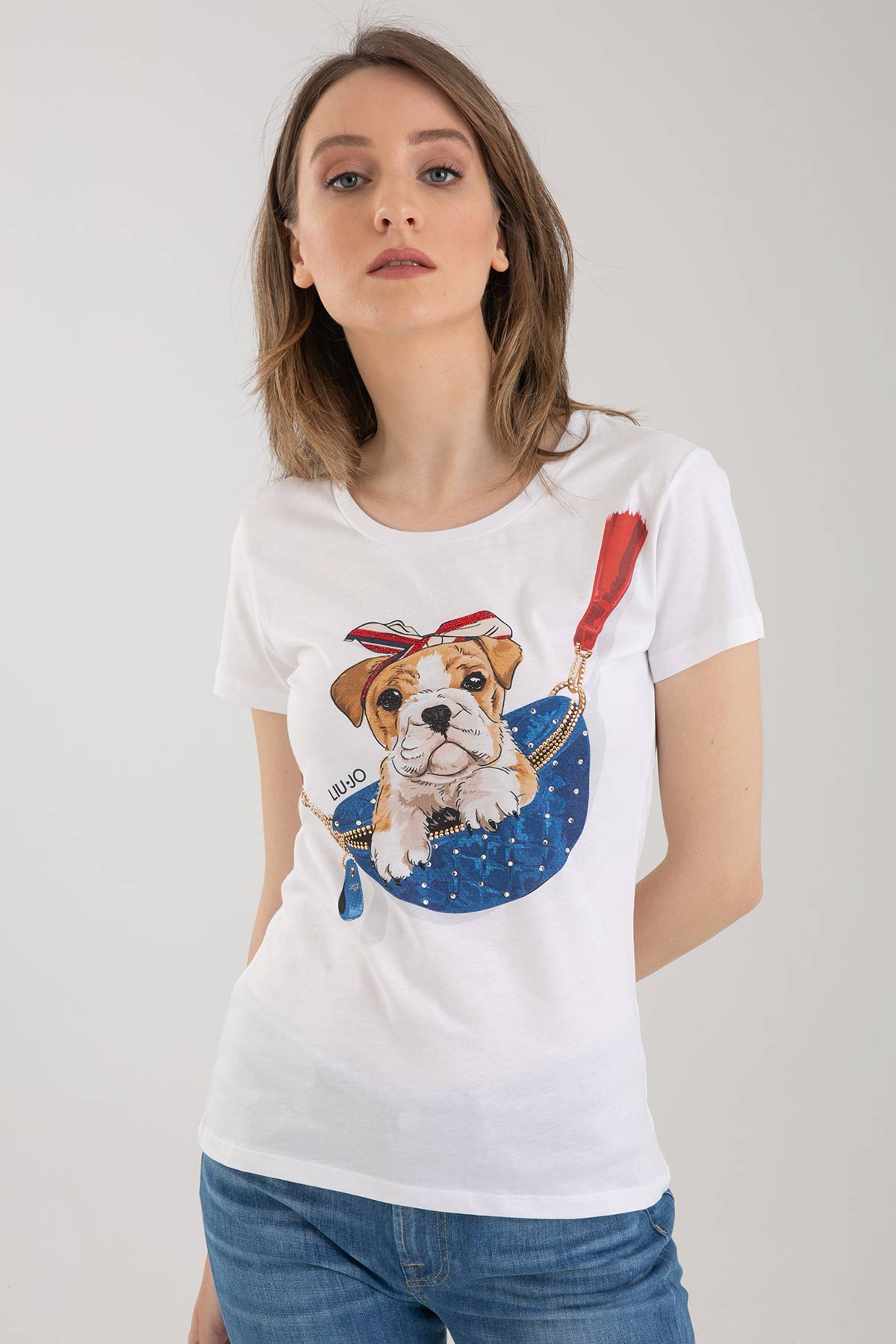 Liu Jo Köpek Temalı T-shirt-Libas Trendy Fashion Store