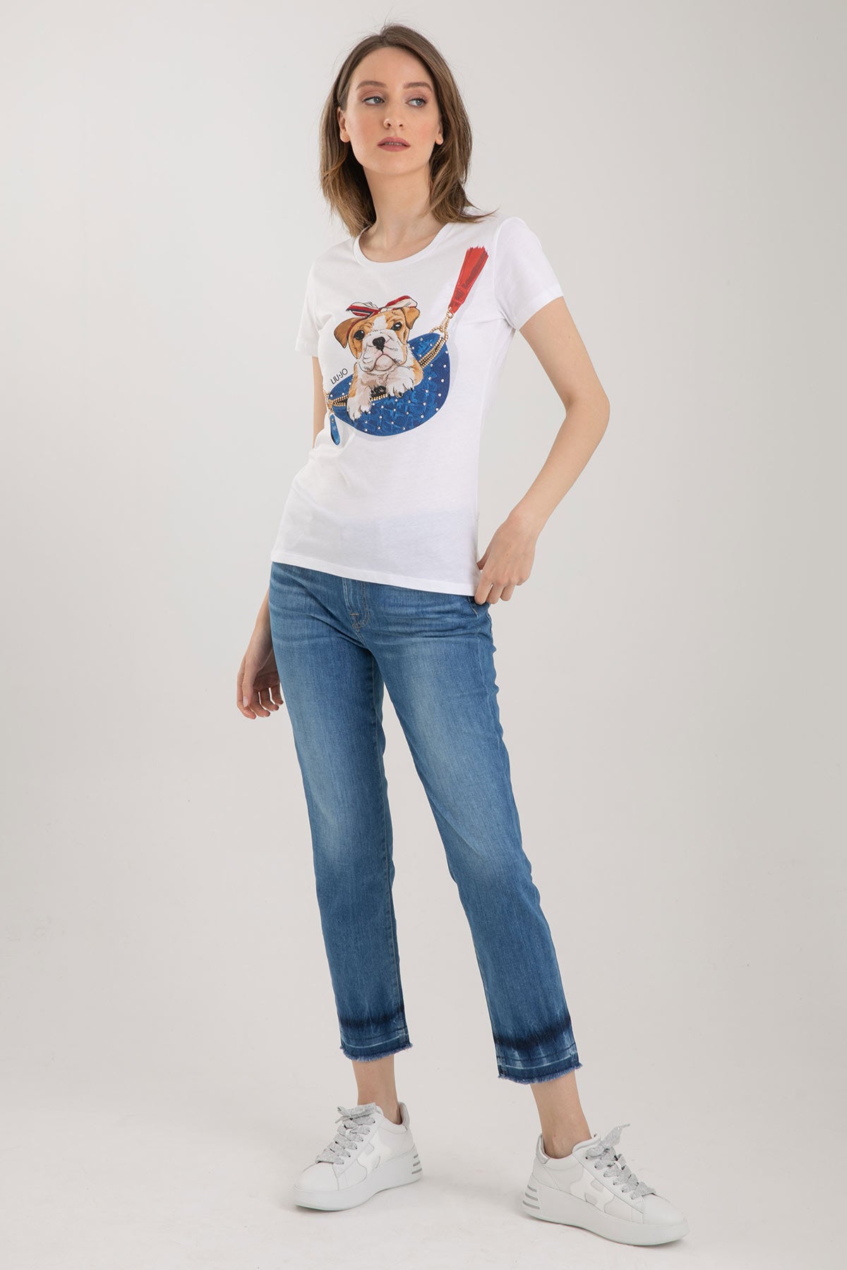 Liu Jo Köpek Temalı T-shirt-Libas Trendy Fashion Store