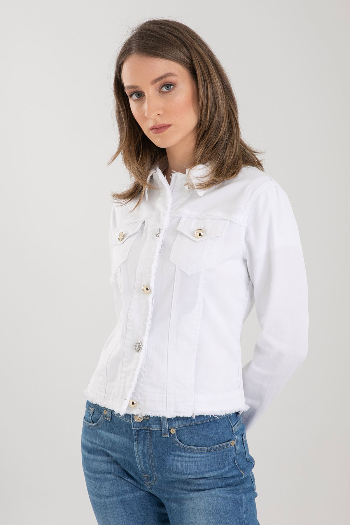 Liu Jo Streç Denim Ceket-Libas Trendy Fashion Store