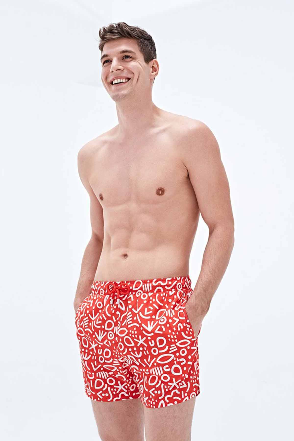 Bluemint Logan Fiery Outline Şort Mayo-Libas Trendy Fashion Store