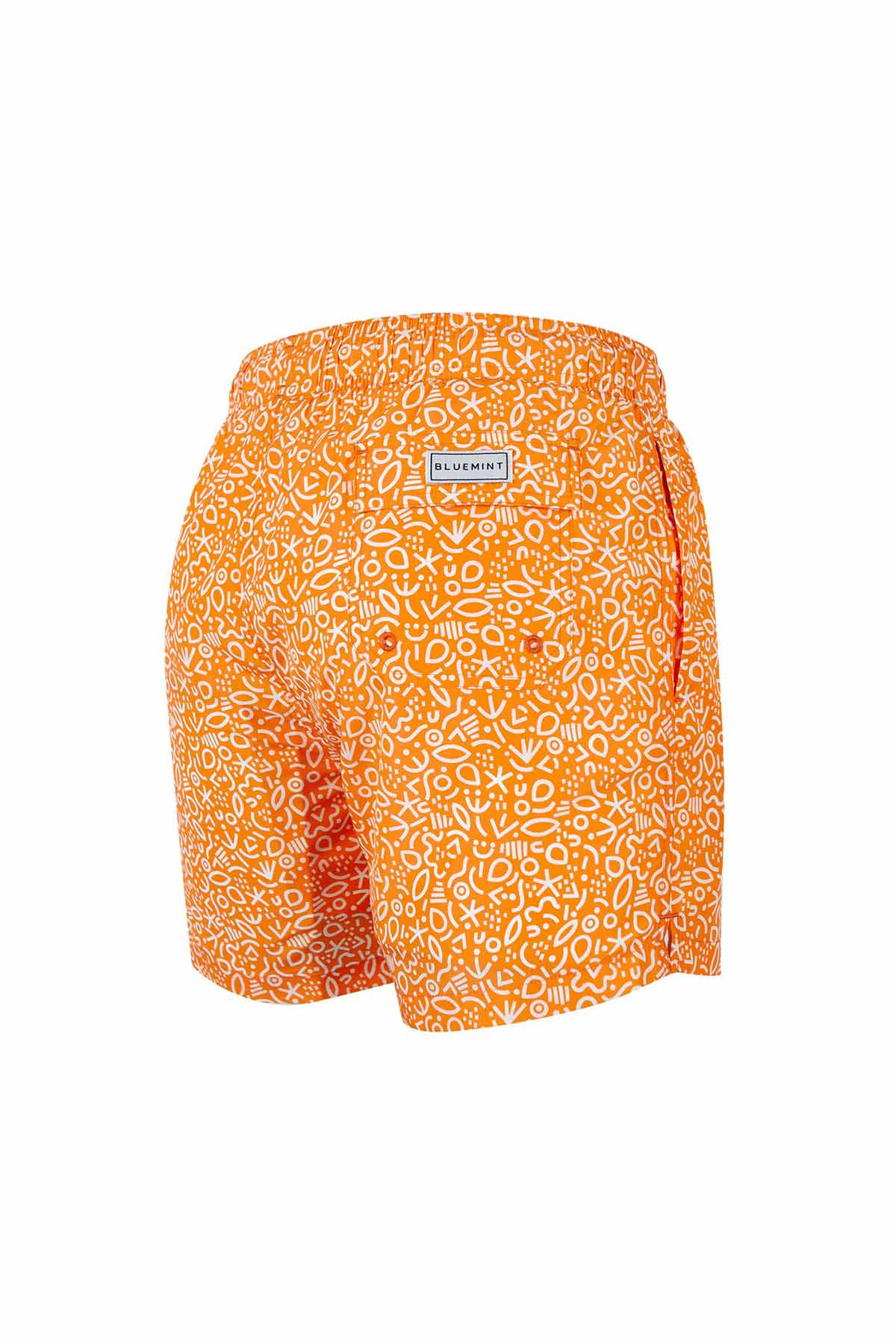 Bluemint Logan Orange Outline Şort Mayo-Libas Trendy Fashion Store