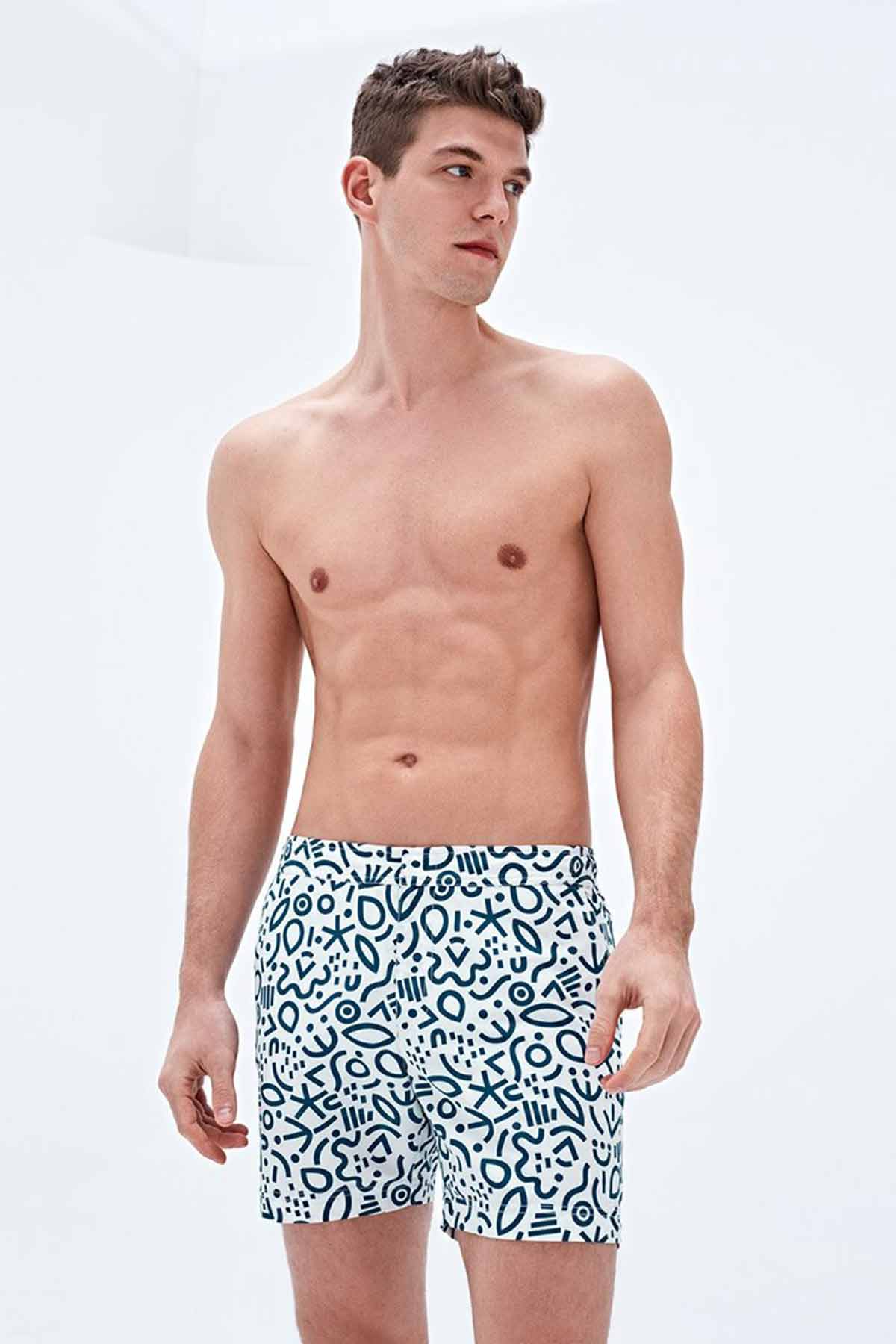 Bluemint Bond Marine Outline Şort Mayo-Libas Trendy Fashion Store