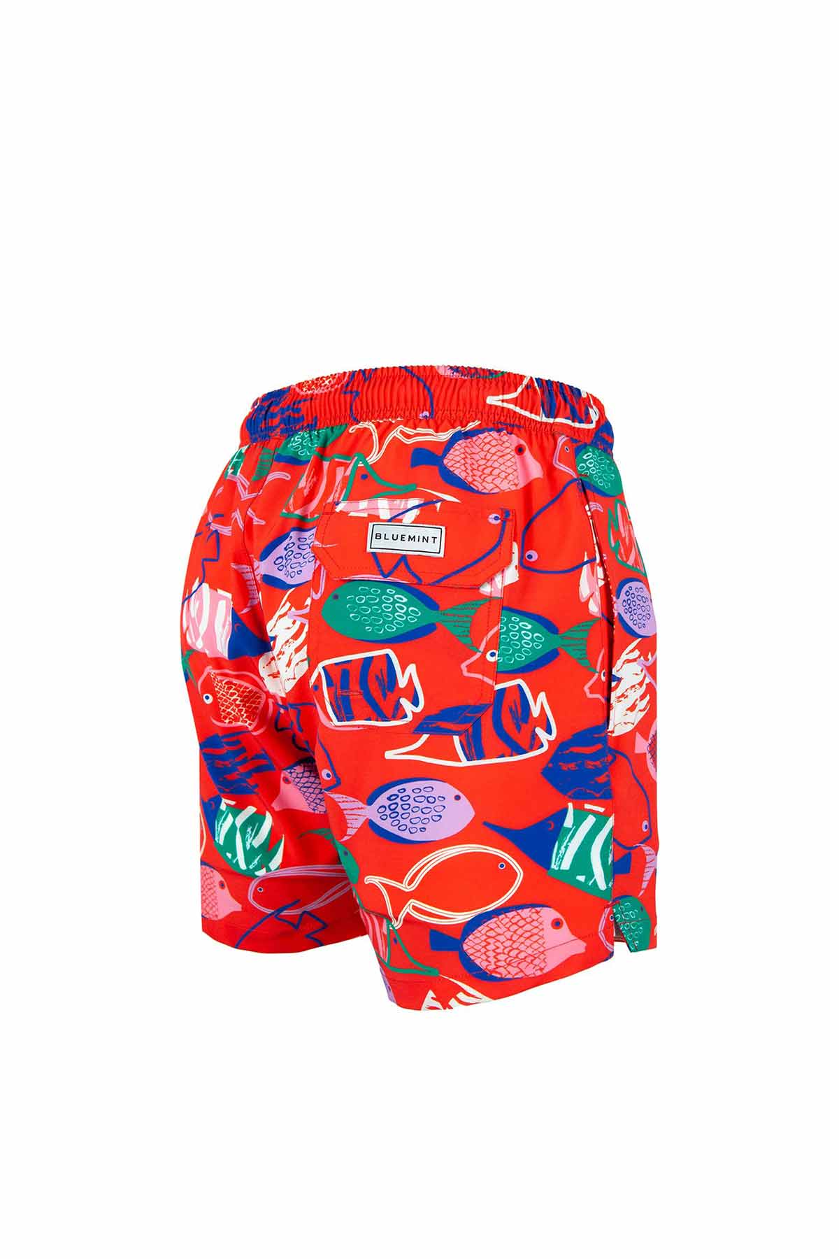 Bluemint Arthus Stretch Fiery Aquarium Şort Mayo-Libas Trendy Fashion Store