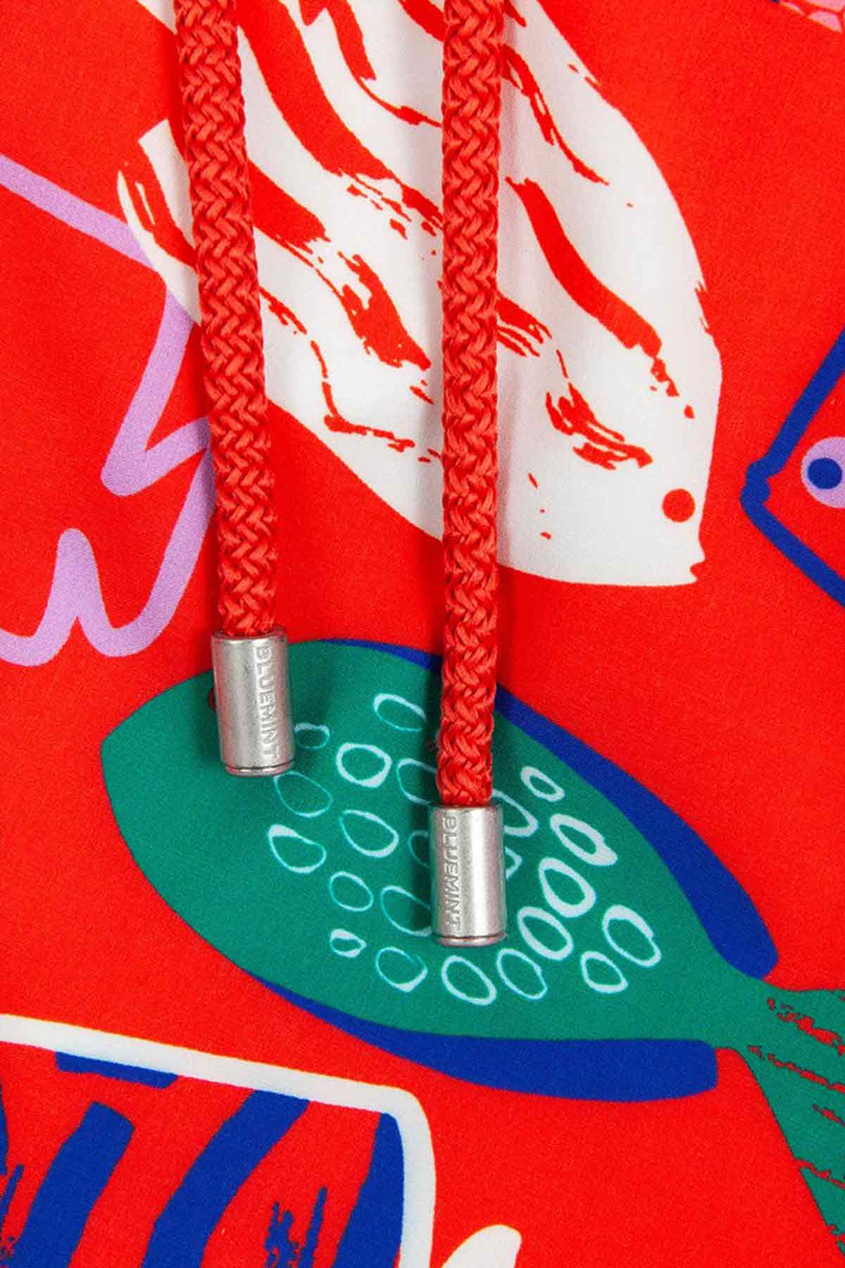 Bluemint Arthus Stretch Fiery Aquarium Şort Mayo-Libas Trendy Fashion Store