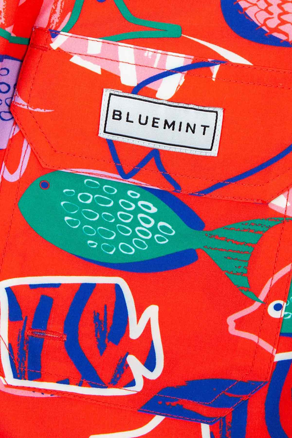 Bluemint Arthus Stretch Fiery Aquarium Şort Mayo-Libas Trendy Fashion Store