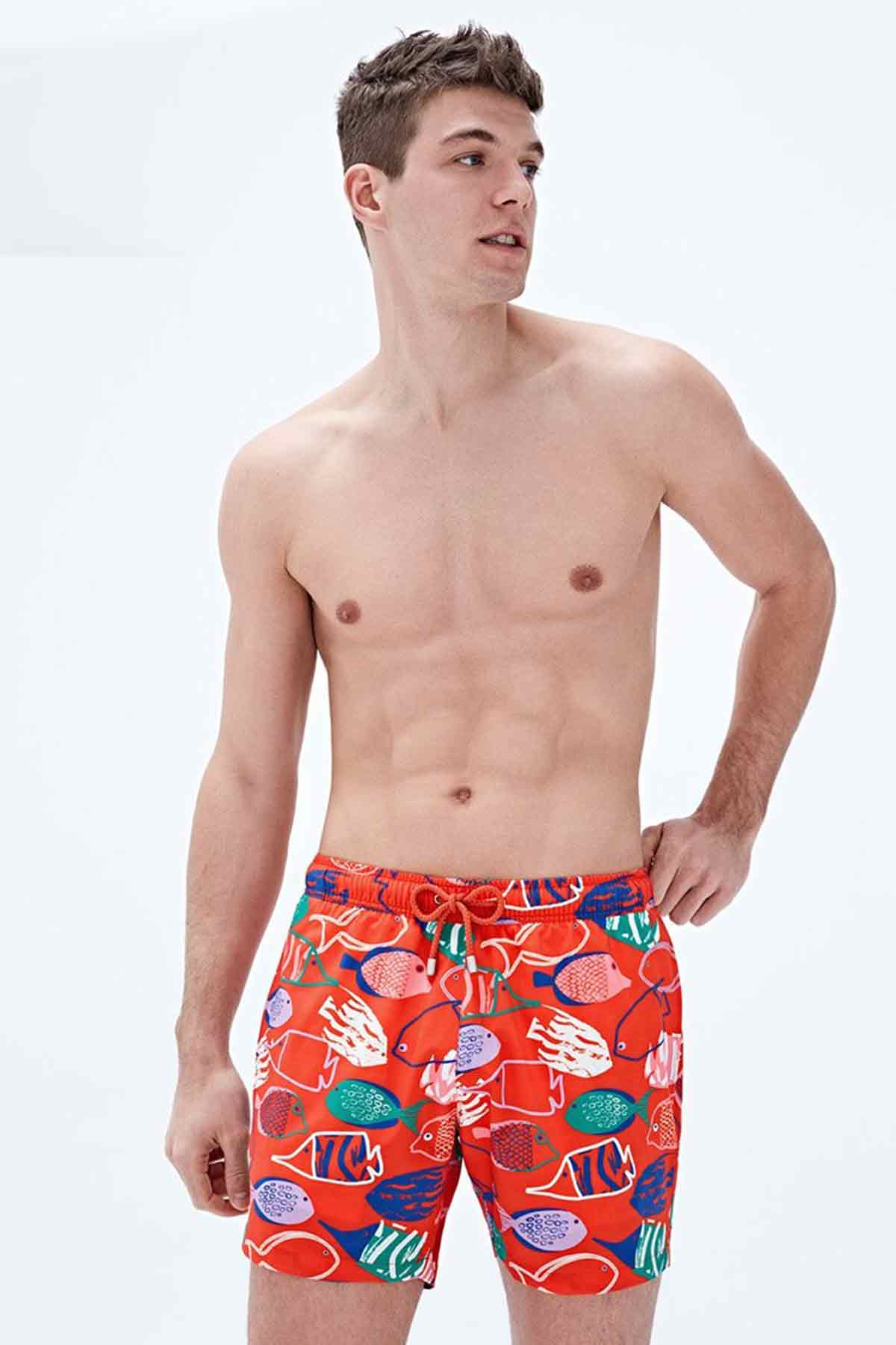 Bluemint Arthus Stretch Fiery Aquarium Şort Mayo-Libas Trendy Fashion Store