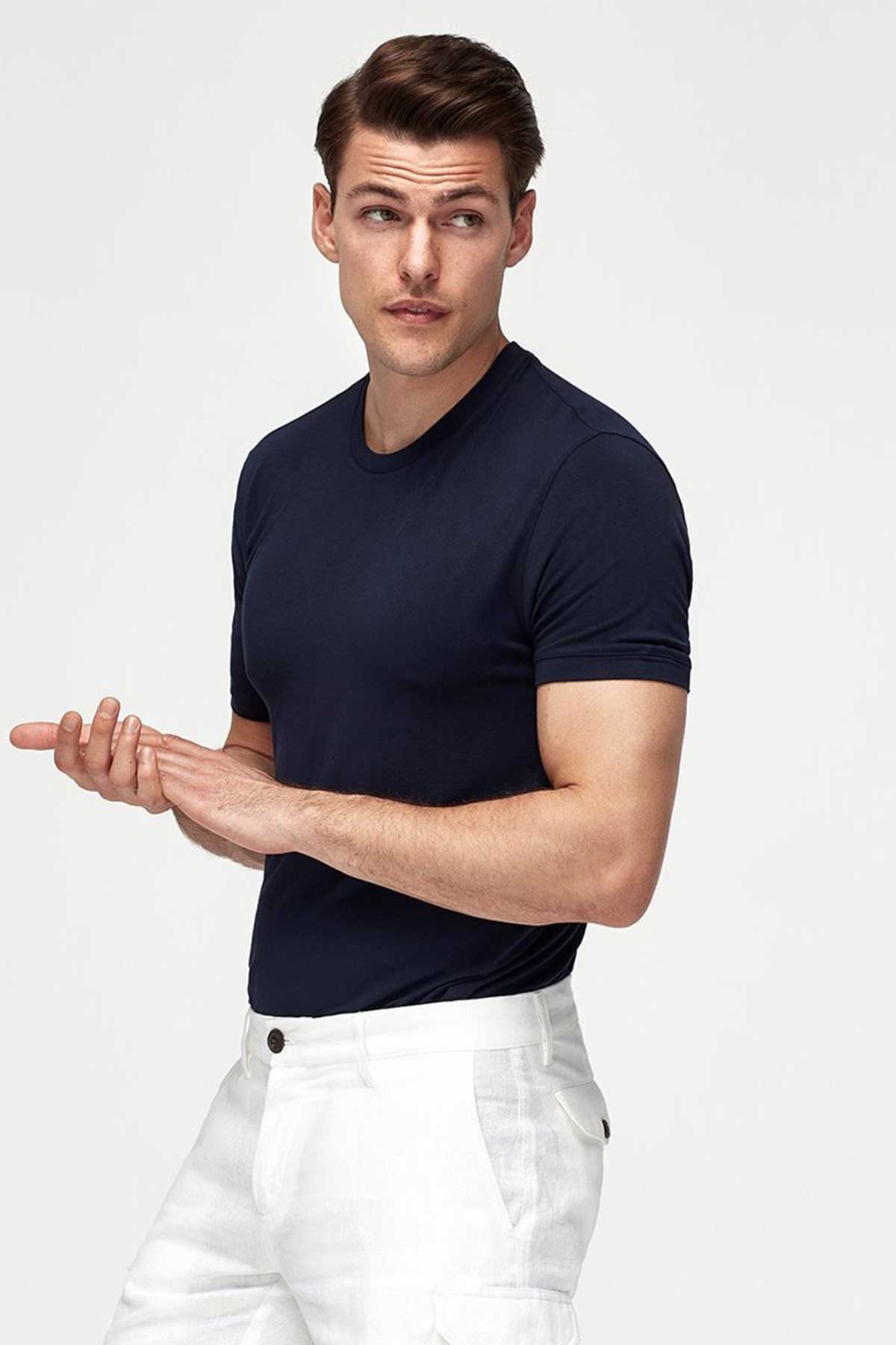 Bluemint Atil Custom Fit Streç T-shirt-Libas Trendy Fashion Store