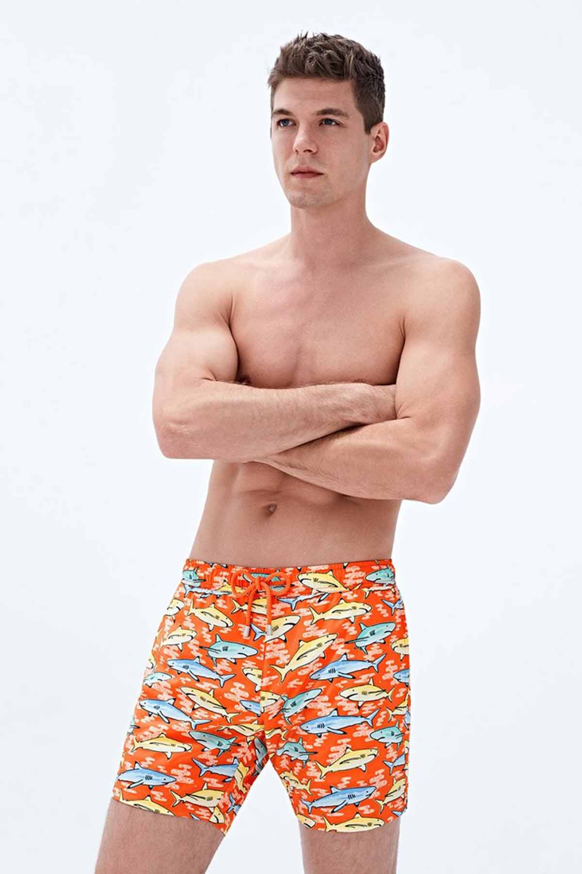 Bluemint Arthus Stretch Orange Shark Şort Mayo-Libas Trendy Fashion Store