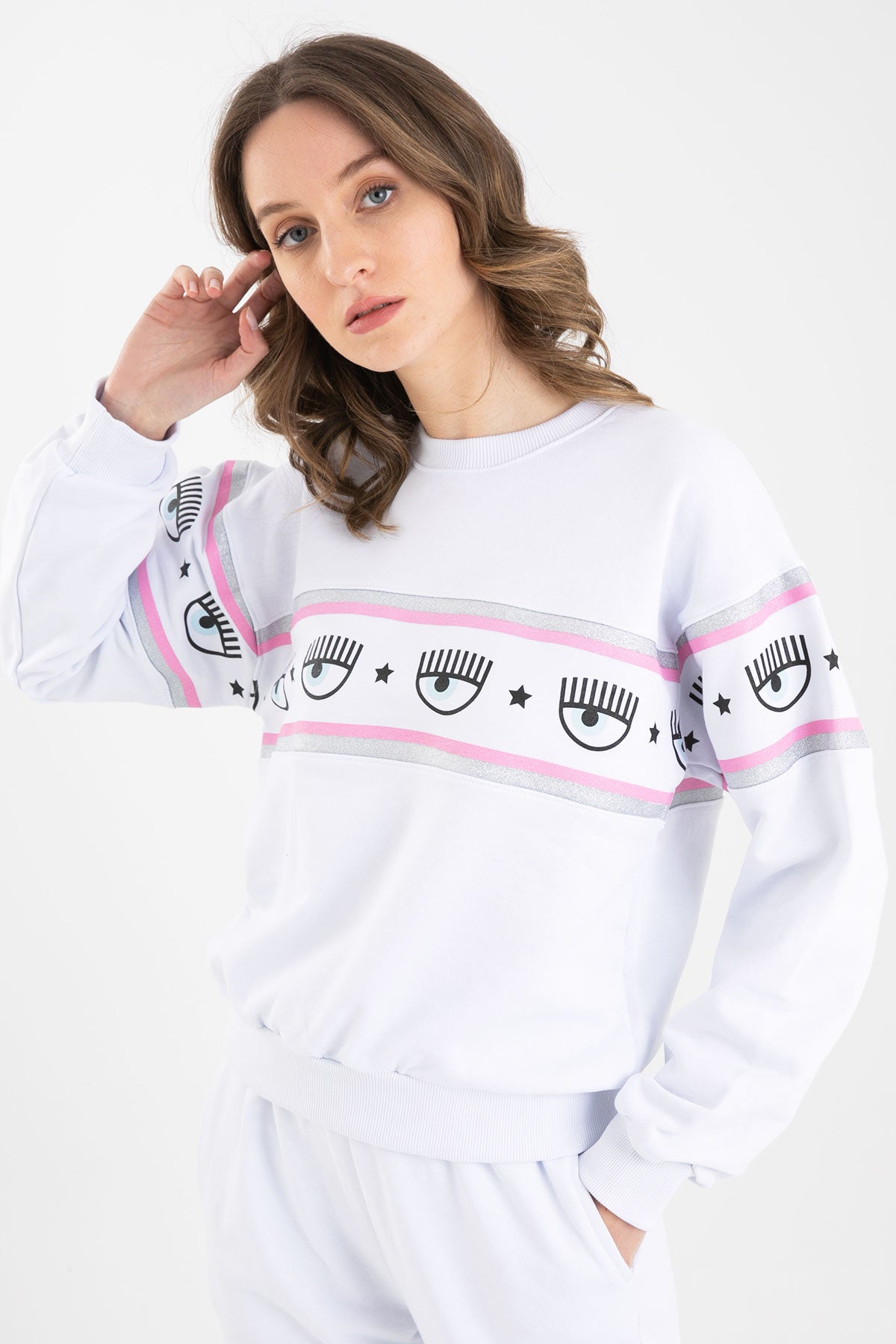 Chiara Ferragni Winking Eye Sweatshirt-Libas Trendy Fashion Store