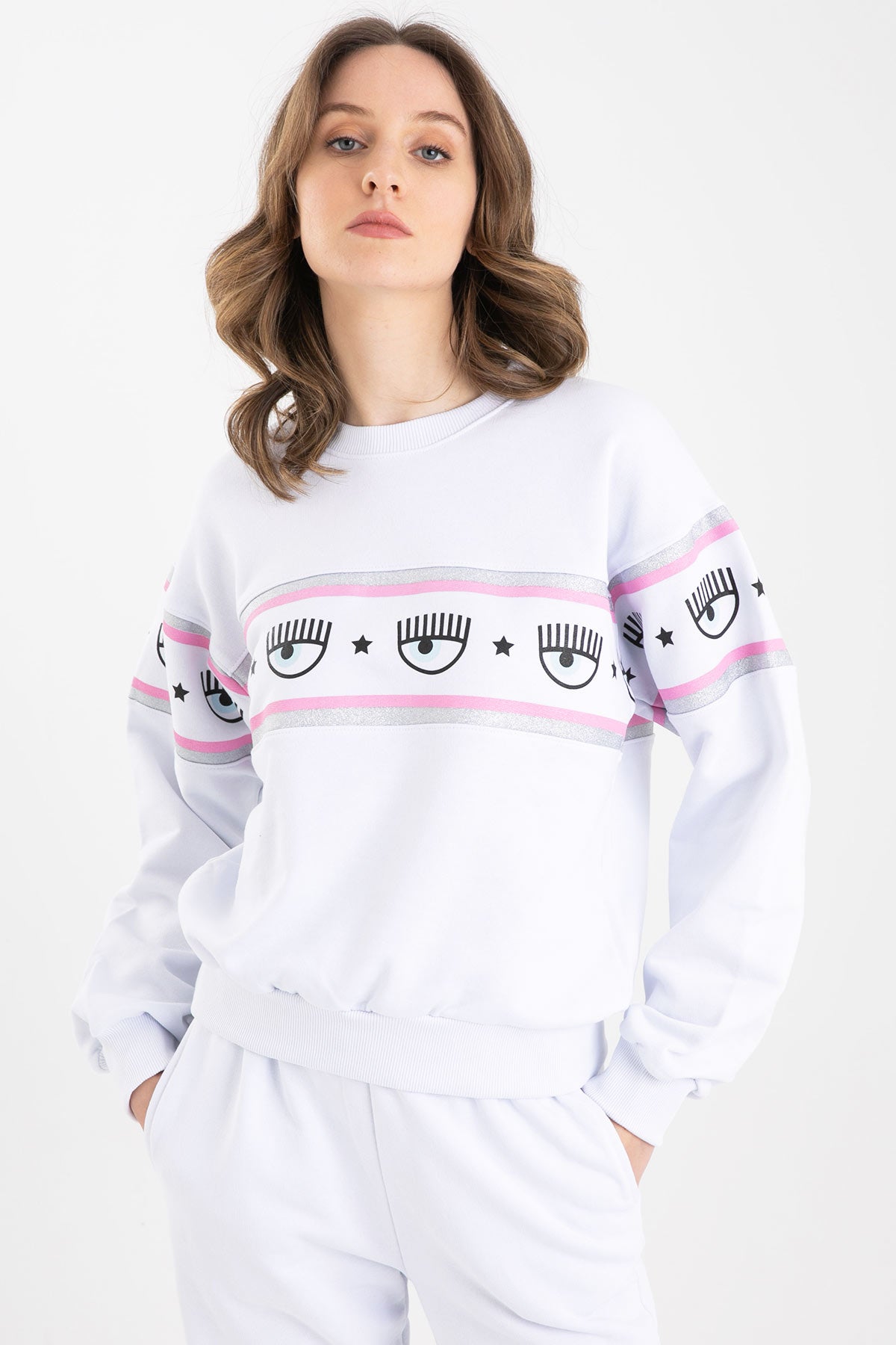 Chiara Ferragni Winking Eye Sweatshirt-Libas Trendy Fashion Store